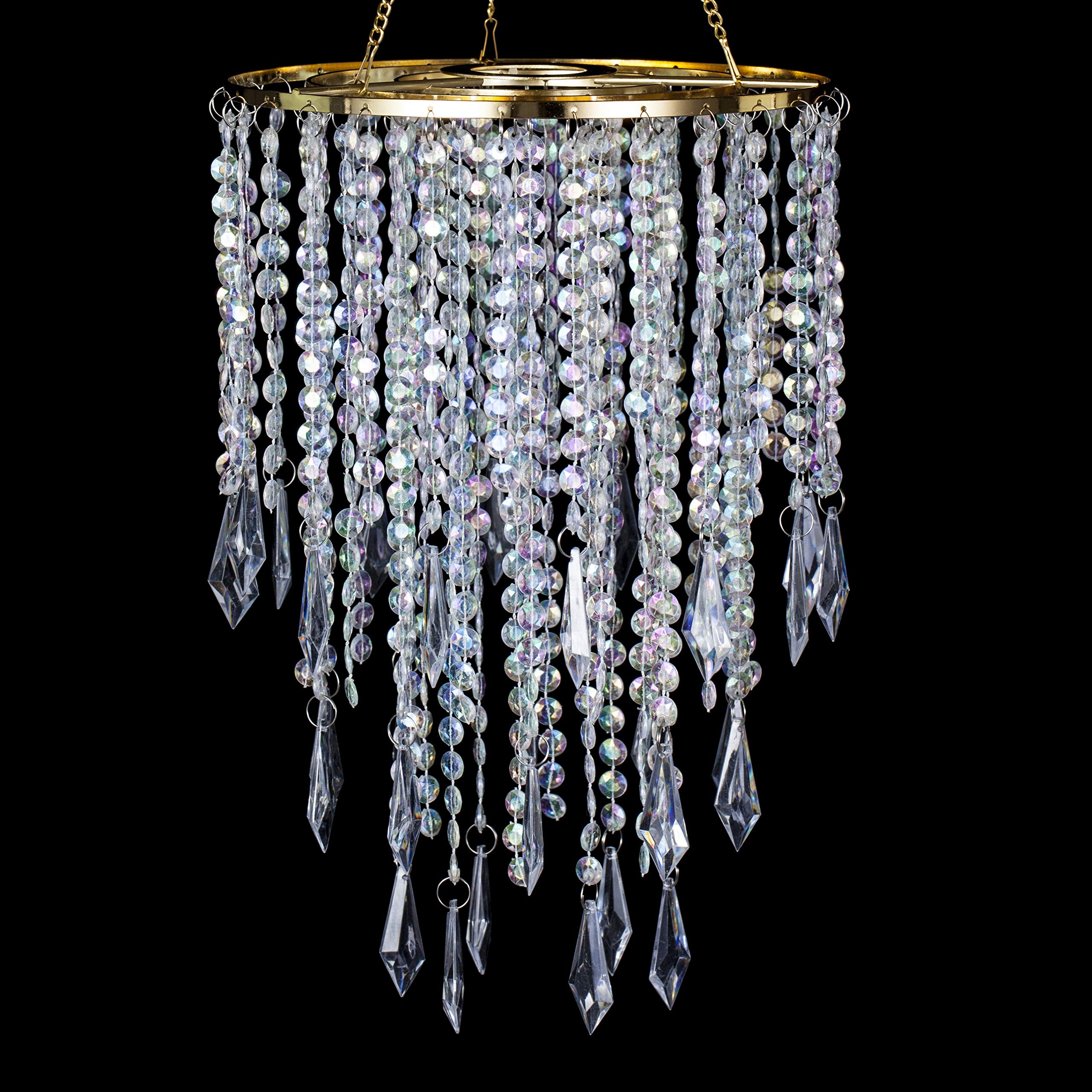 Sparkling Mini Chandelier with Acrylic Droplets - Wedding & Home Decor