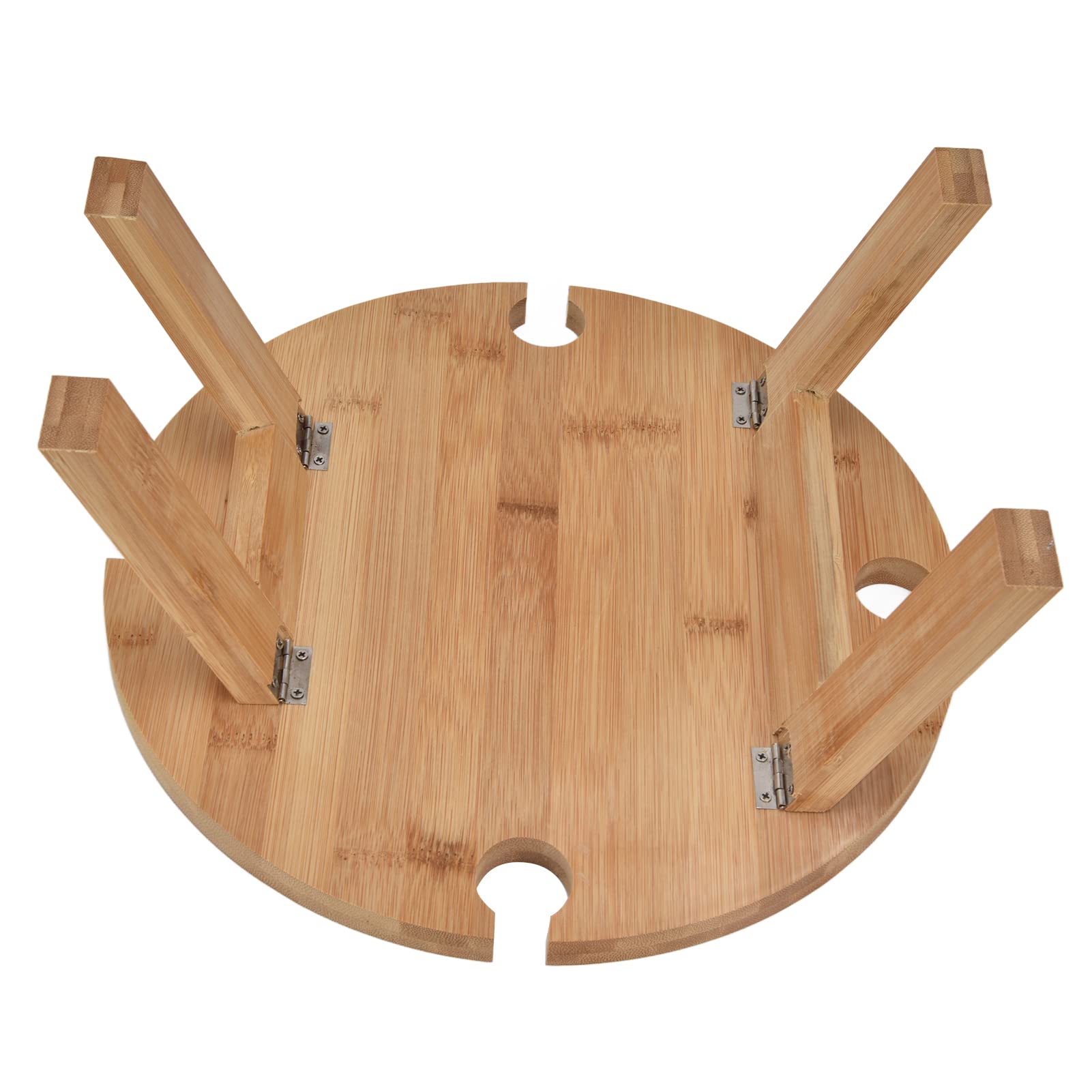 EVTSCAN Folding Outdoor Table - Portable Wooden Picnic Table with Wine Glass Holder for Camping, Hiking, Beach & Backyard BBQs | Compact & Lightweight for Easy Transport
