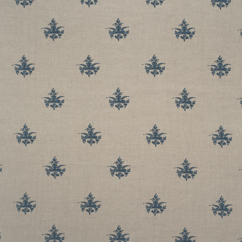 Premium Trifolium Clover Linen Duvet Cover Set - Midnight Blue & Natural - Luxury Bedding for Master Bedroom & Guest Room