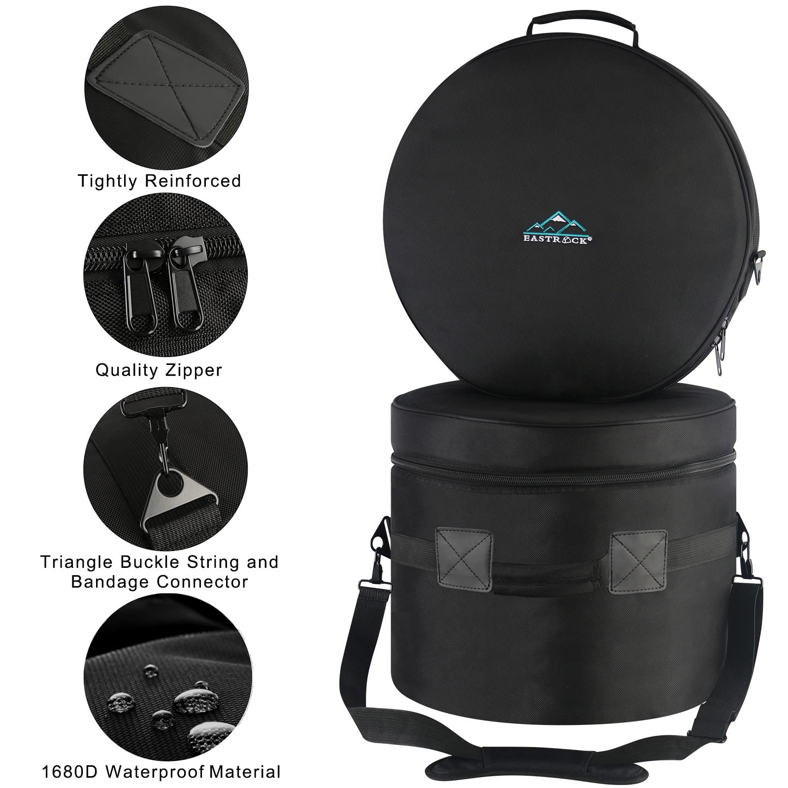 EASTROCK 5-Piece Drum Bag Set - Protective Covers for 12