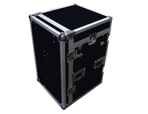 Mr. DJ CASE7000 Professional Flight Chest Style DJ Case with Mixer & CD Storage - Built-In Folding Table - Durable Blue DJ Equipment Case for Live Performances & Studio Use