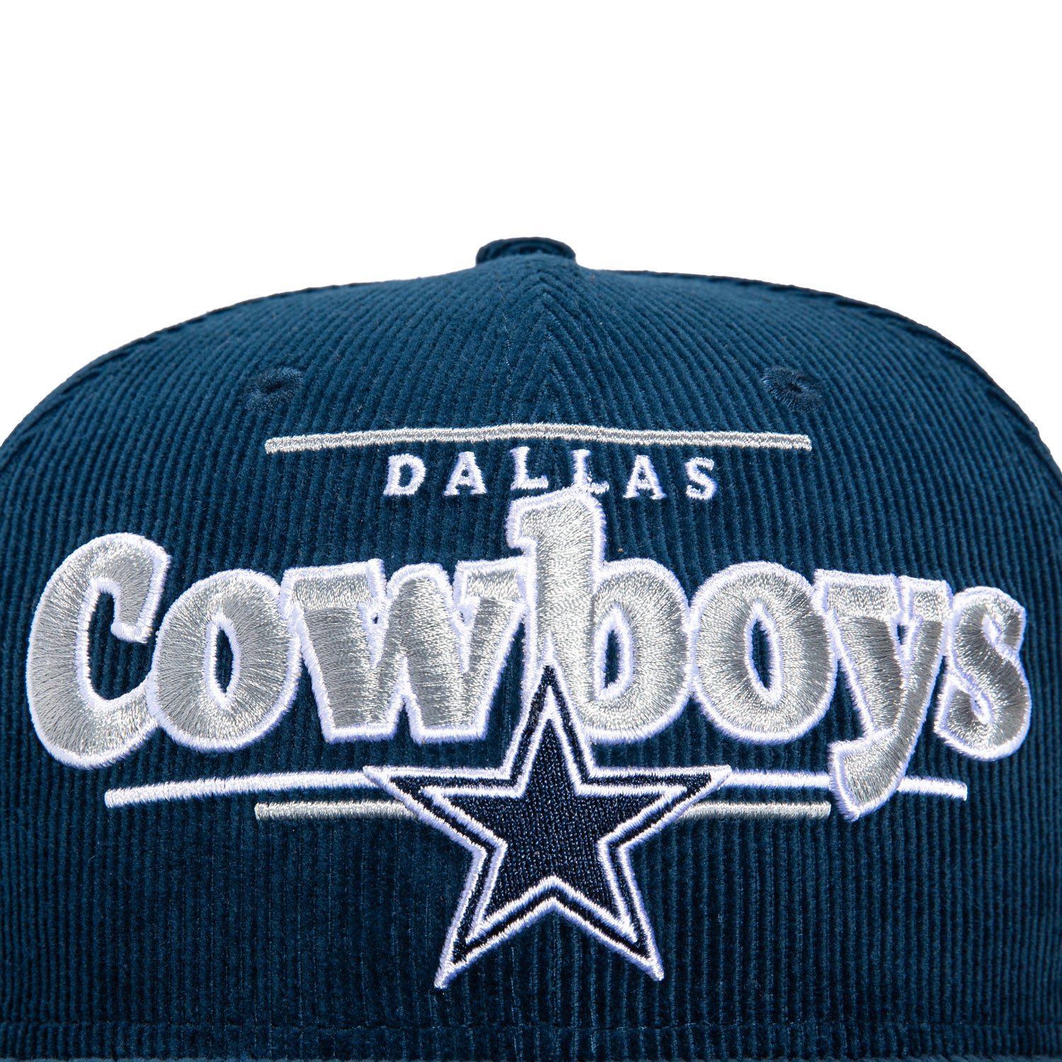 New Era 9Fifty Dallas Cowboys Corduroy Snapback Hat - Navy Blue Adjustable Baseball Cap for Men & Women | Perfect for Game Day, Sports Events & Casual Outfits