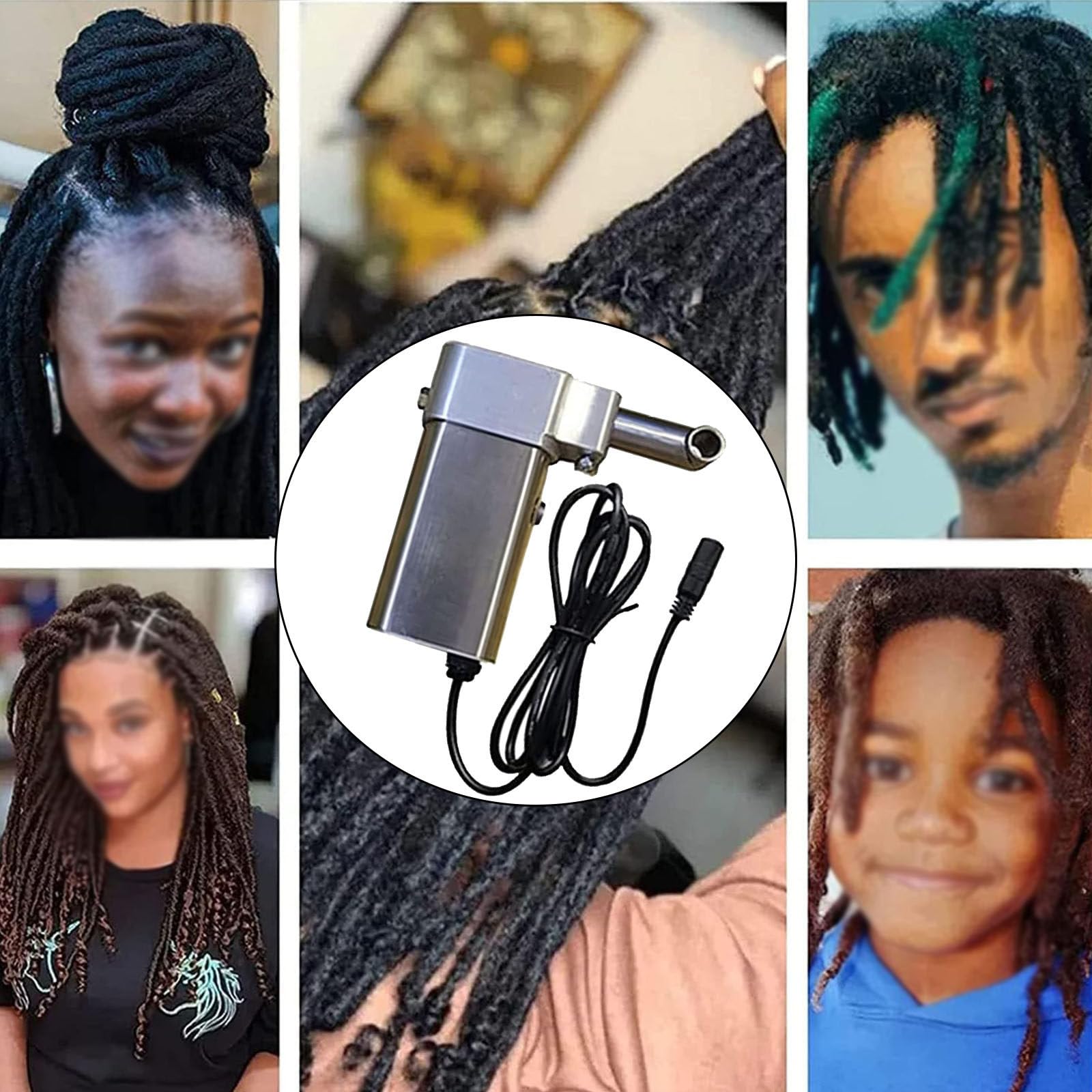 Electric Handheld Portable Dreadlock Maker - Instant Crochet Machine for Quick & Easy DIY Locs (14mm) | Perfect for Hair Extensions & Braiding at Home or Salon