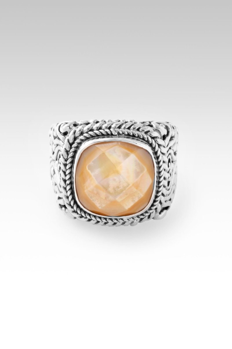 Yellow Mother of Pearl Look at the Details Ring™ - Elegant Pearl Jewelry for Women, Perfect for Weddings, Parties & Special Occasions