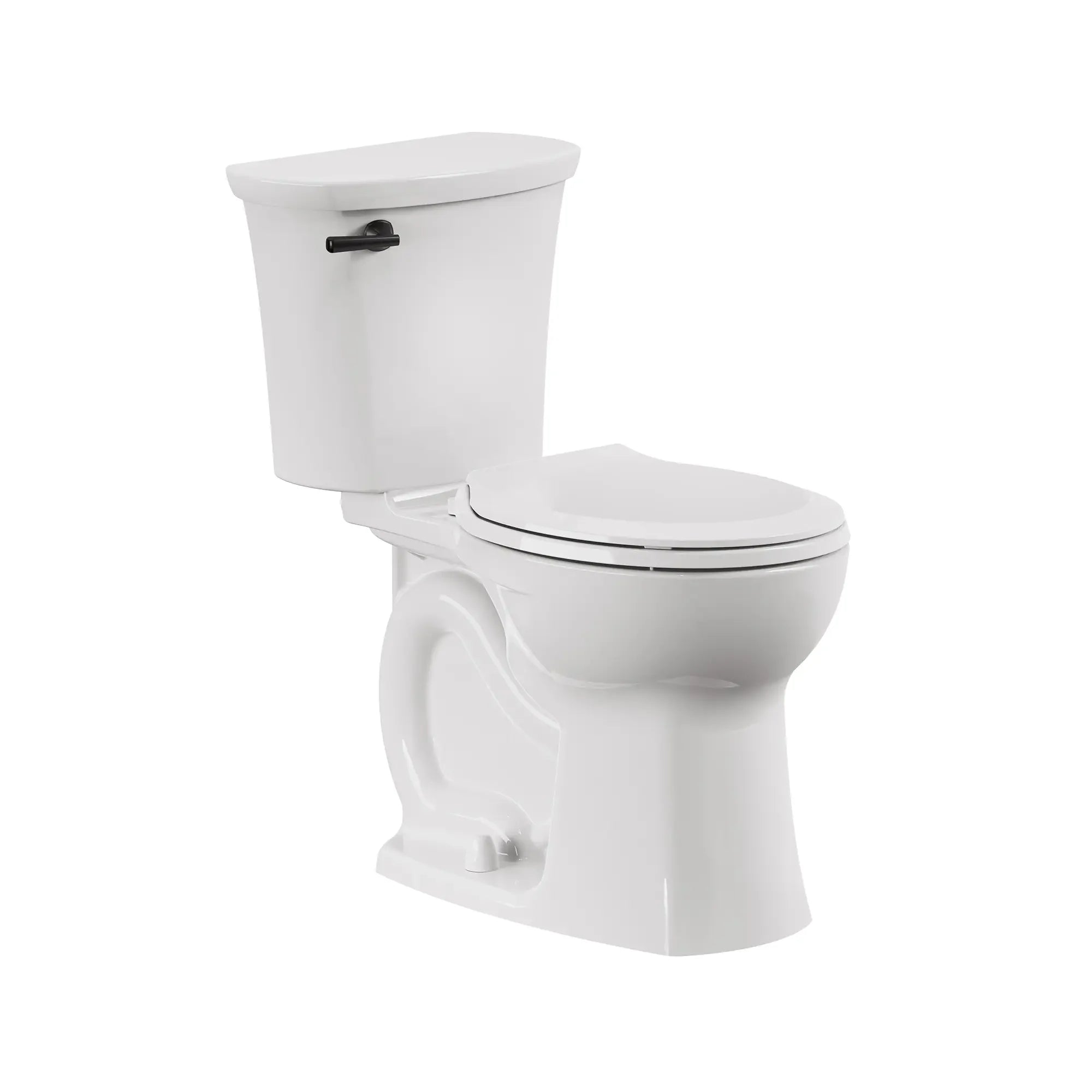 Edgemere® Two Piece 1.28 GPF/4.8 LPF Round Front Toilet - Water Efficient, Comfort Height, Seat Not Included | Perfect for Small Bathrooms & Modern Homes