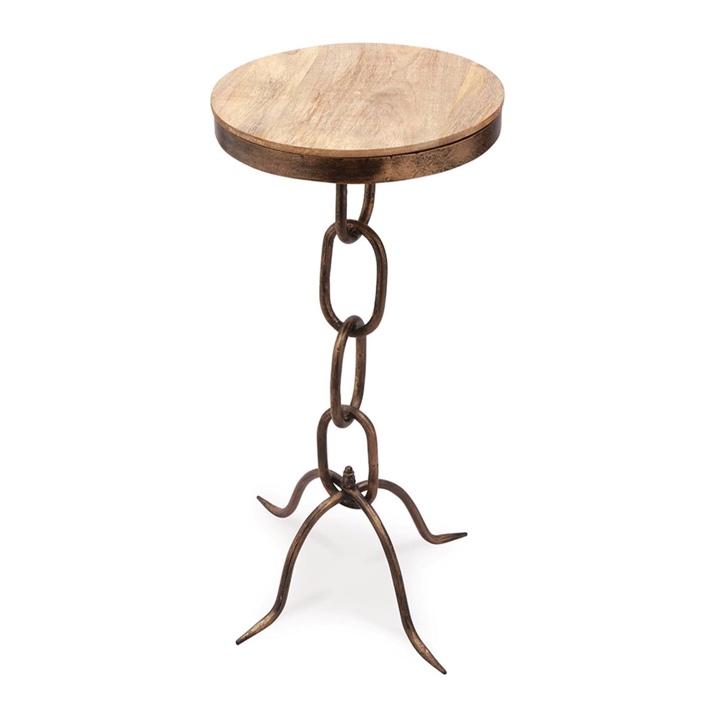 SPI Home Chain Link End Aluminum Table - Small Outdoor Patio Dining Set for Garden, Deck, and Backyard