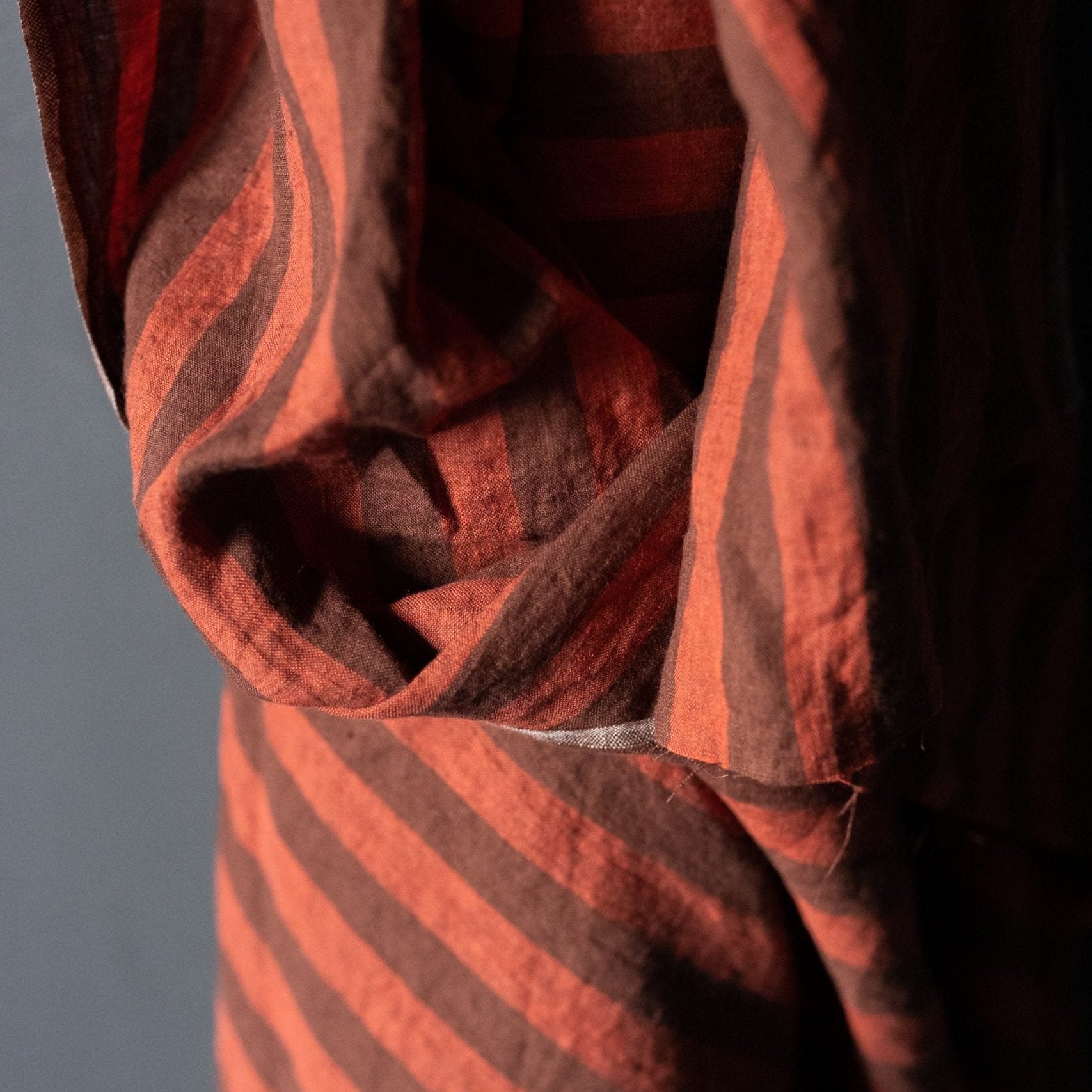 Premium Laundered Linen Fabric - Soft Checks & Stripes Pattern for Clothing, Home Decor & DIY Crafts | Perfect for Dresses, Curtains & Table Runners