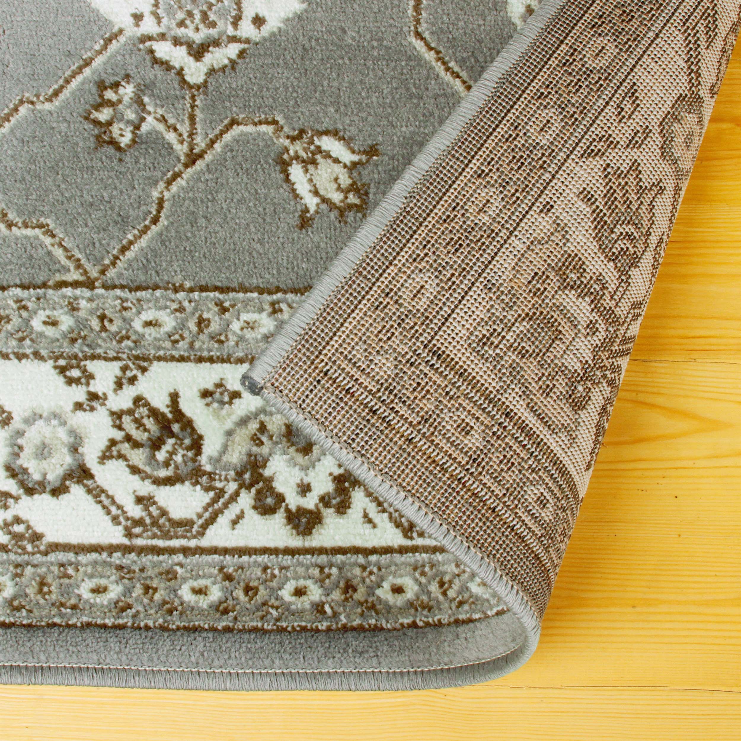 Kingfield Traditional Floral Indoor Area Rug - Non-Slip Soft Living Room Bedroom Runner Carpet - Perfect for Home Decor, Hallway, and Entryway
