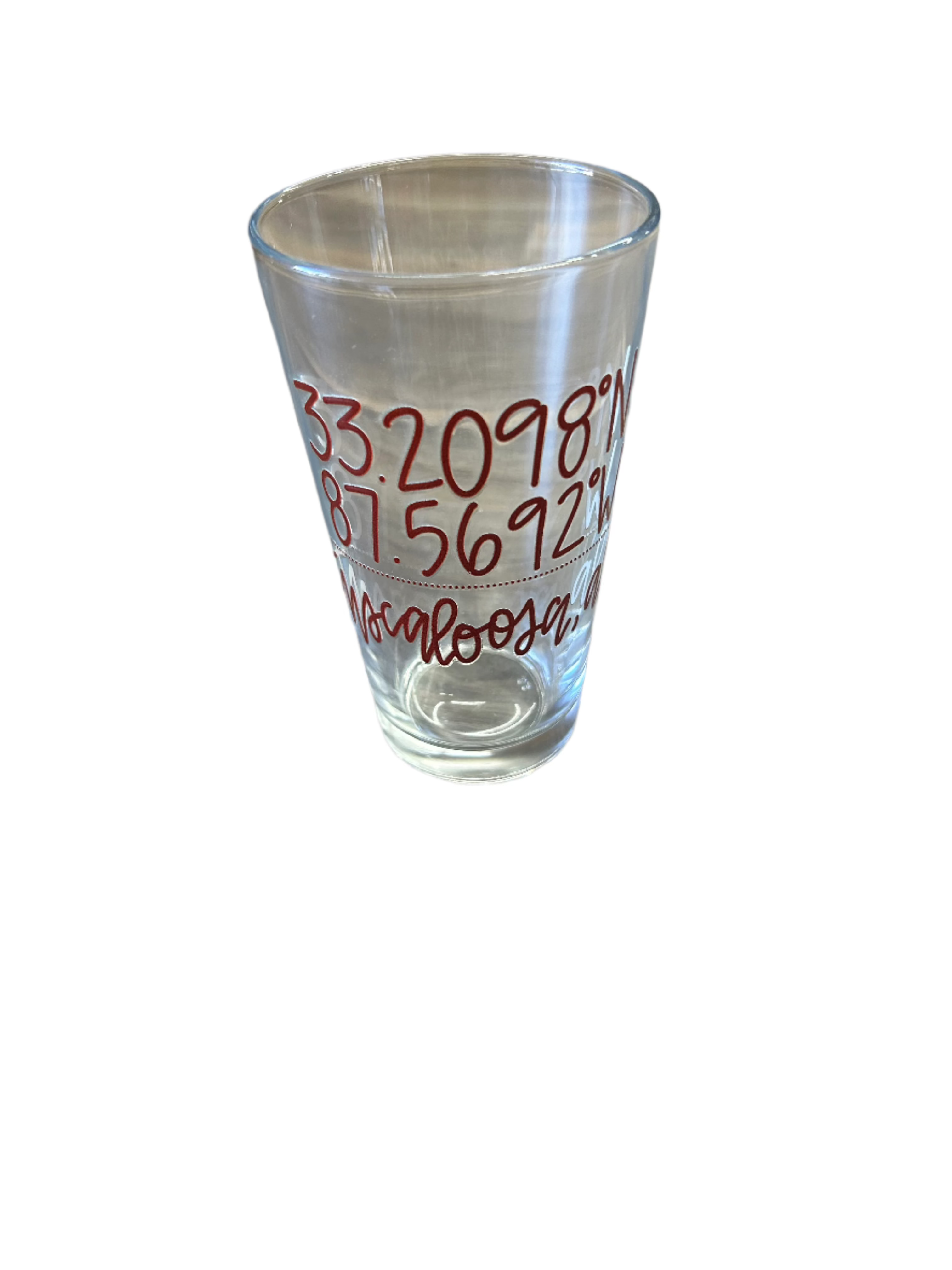Custom Coordinate Pint Glass - Personalized Engraved Beer Glass with Latitude & Longitude - Perfect for Gifts, Bars, and Home Brewing Enthusiasts