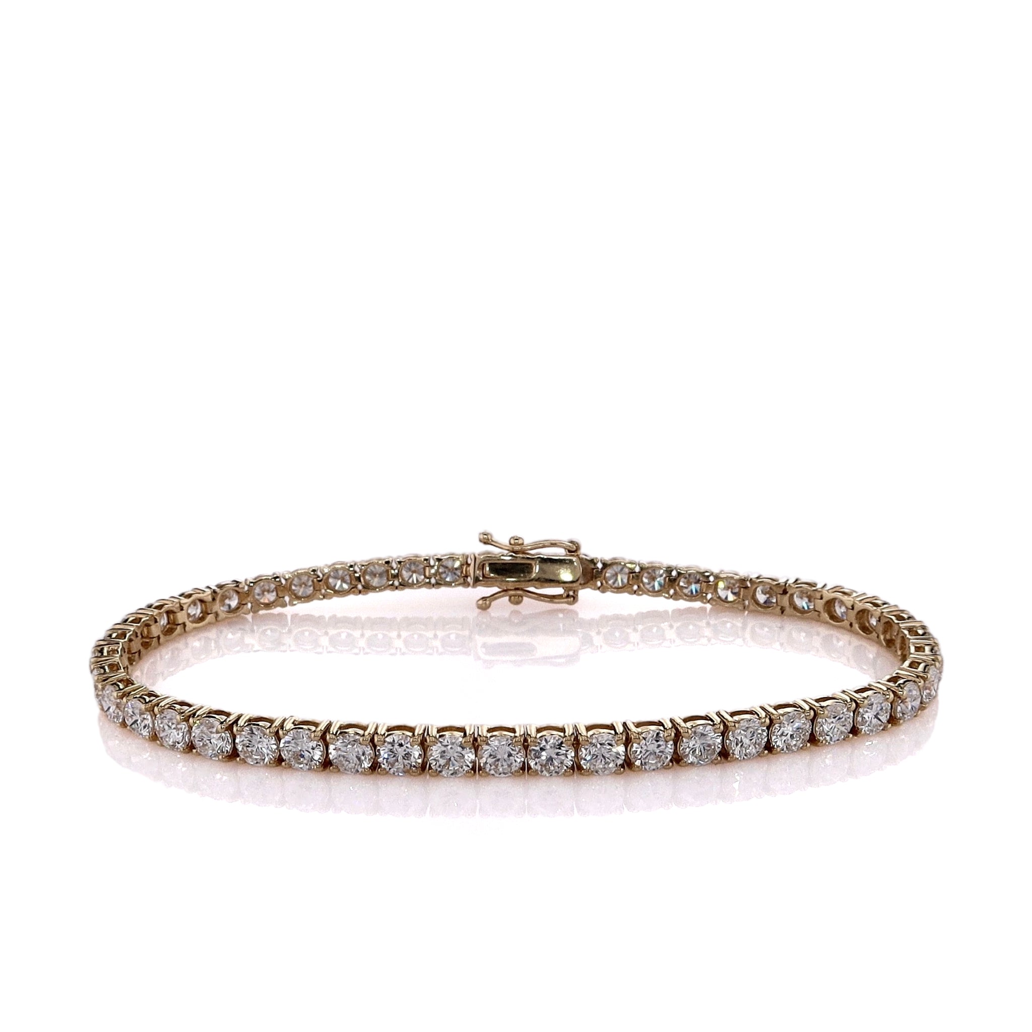 14K Yellow Gold 7.54 Carat Diamond Tennis Bracelet for Women - Elegant & Durable Jewelry for Weddings, Parties & Special Occasions
