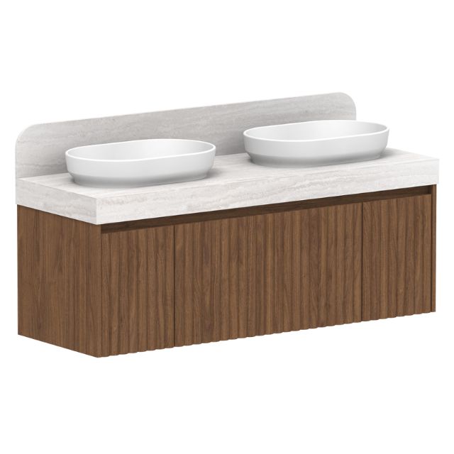 ADP Harper Wall-Mounted Vanity with Durasein Countertop - Modern Bathroom Sink for Small Spaces & Powder Rooms