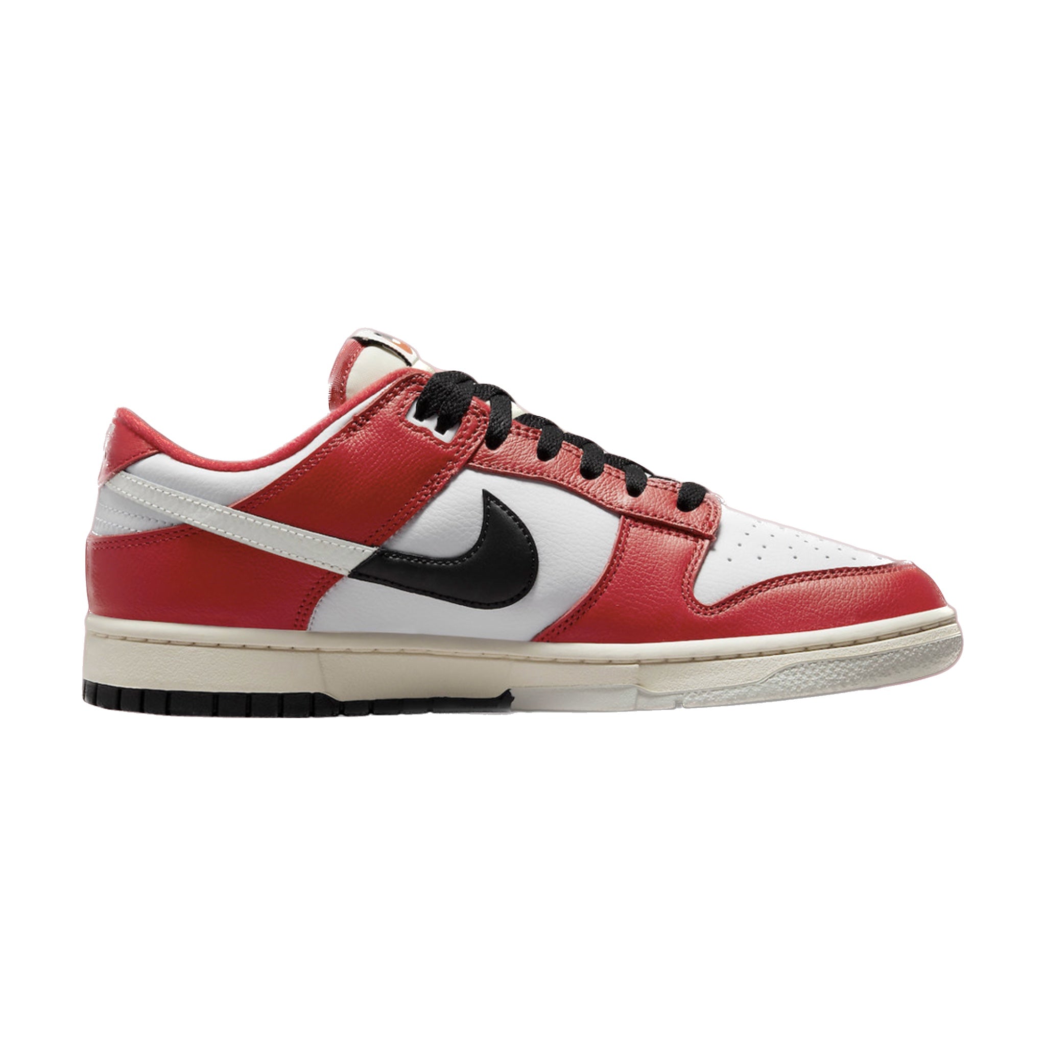 Nike Dunk Low Chicago Split Sneakers - University Red, Black, Light Silver & White - Perfect for Casual Wear, Street Style & Sneaker Collectors
