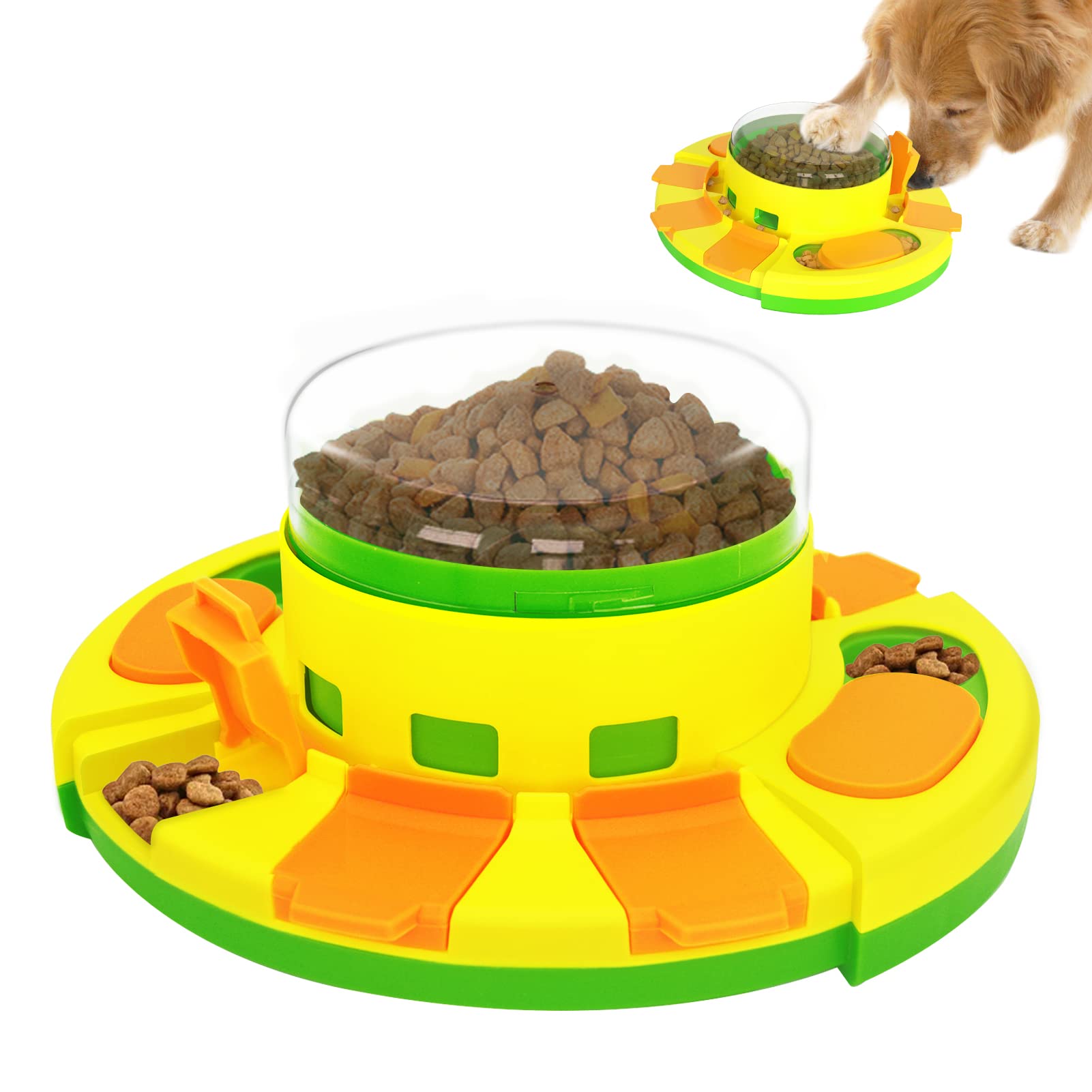Interactive Dog Puzzle Toys for IQ Training & Mental Stimulation - Treat Dispensing Slow Feeder for Small & Large Dogs - Level 2 Difficulty for Digestion Aid & Boredom Relief - Perfect for Crate Training, Anxiety Relief & Indoor Playtime