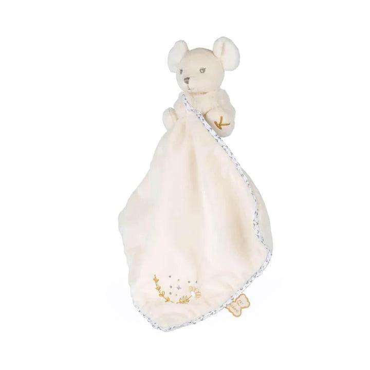 Kaloo Perle Cream Baby Blanket with Mouse - Soft Plush Security Blankie for Newborns & Toddlers - Perfect for Nursery, Stroller & Travel Comfort