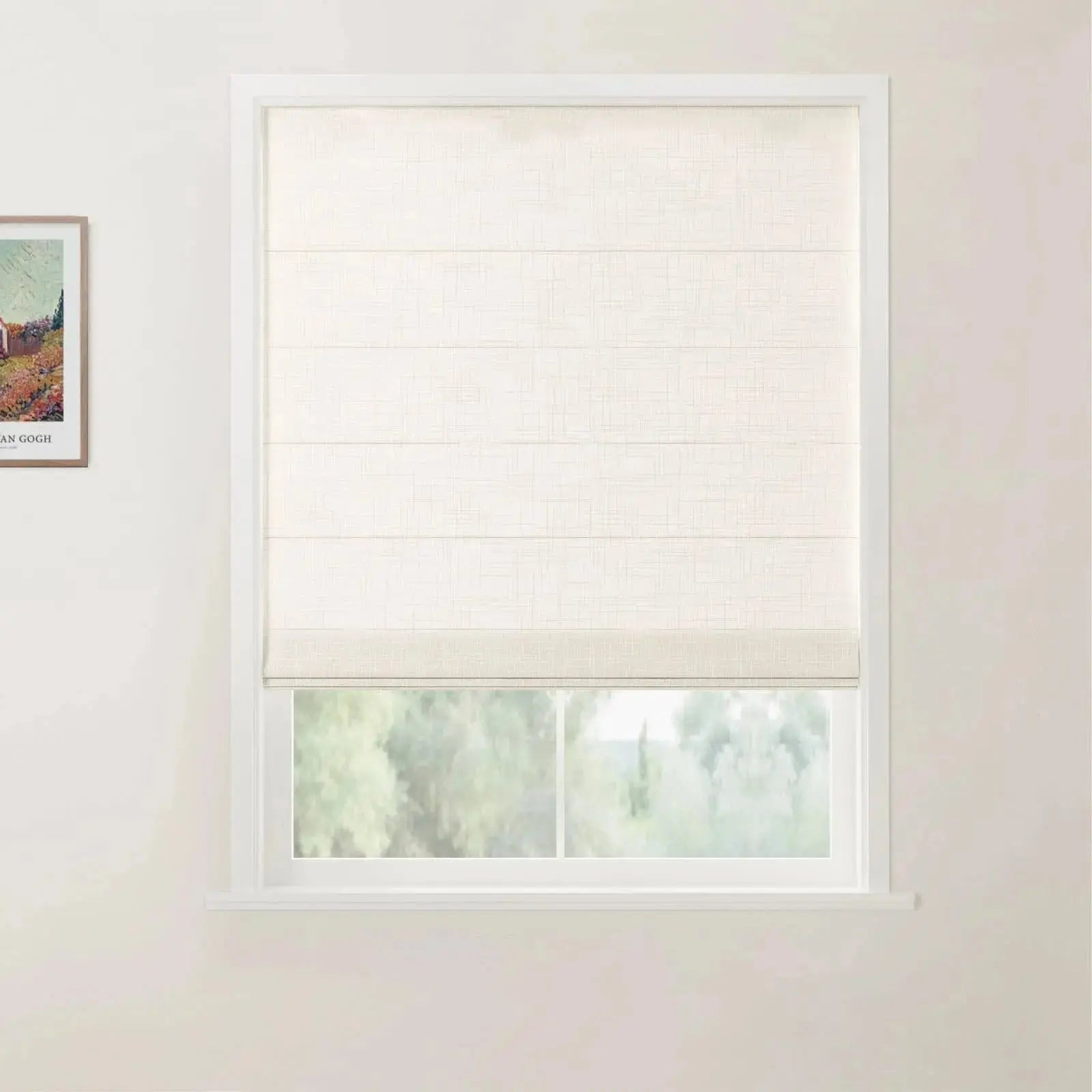 Custom Cordless Roman Shades for Windows - Blackout Back Slat Design for Privacy & Light Control - Perfect for Living Room, Bedroom, and Home Office