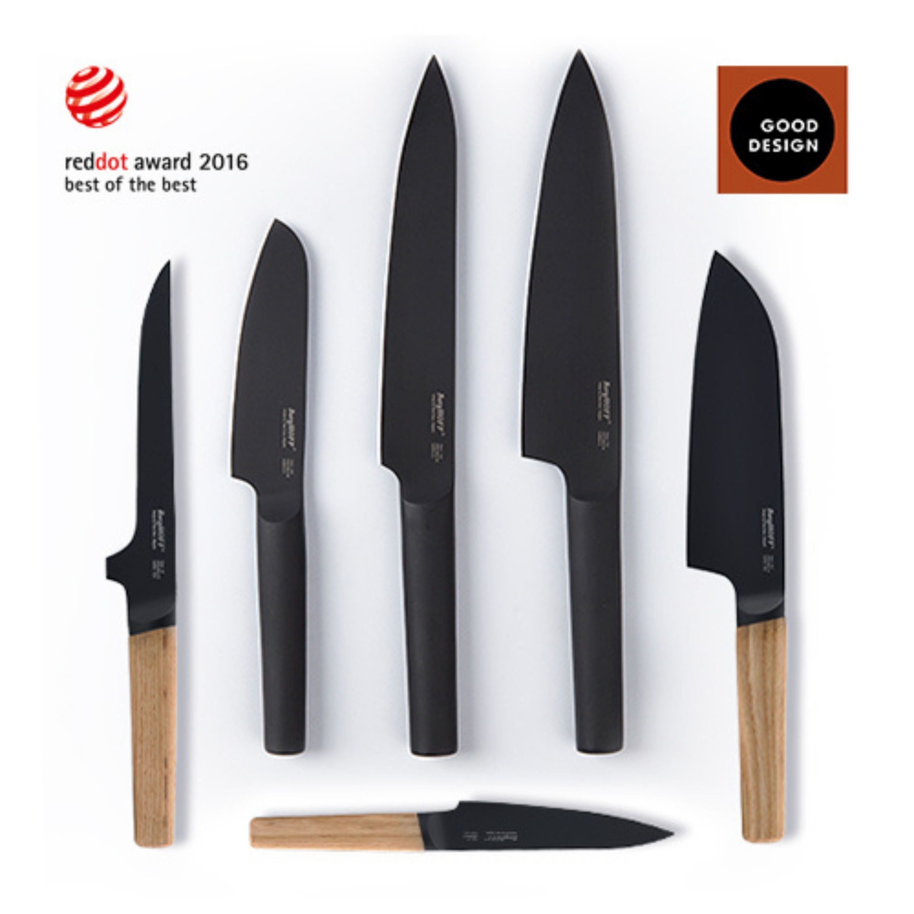 BergHOFF Ron Utility Knife - 5-Inch Black Stainless Steel Kitchen Knife for Chopping, Slicing & Dicing | Perfect for Home Cooking, Camping & Outdoor Adventures