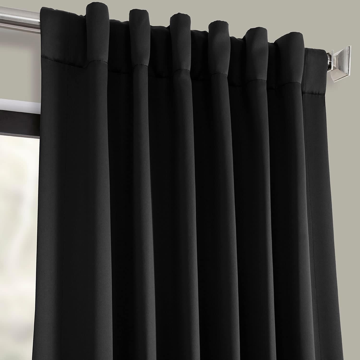 Jet Black Blackout Curtains for Bedroom - Thermal Insulated & Noise Reducing Window Drapes for Better Sleep & Privacy