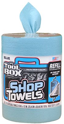 Sellars 5520701 Heavy-Duty Shop Towels Refill - 4 Pack (200 Count) | Premium Absorbent Cleaning Rags for Automotive, Workshop & Home Use