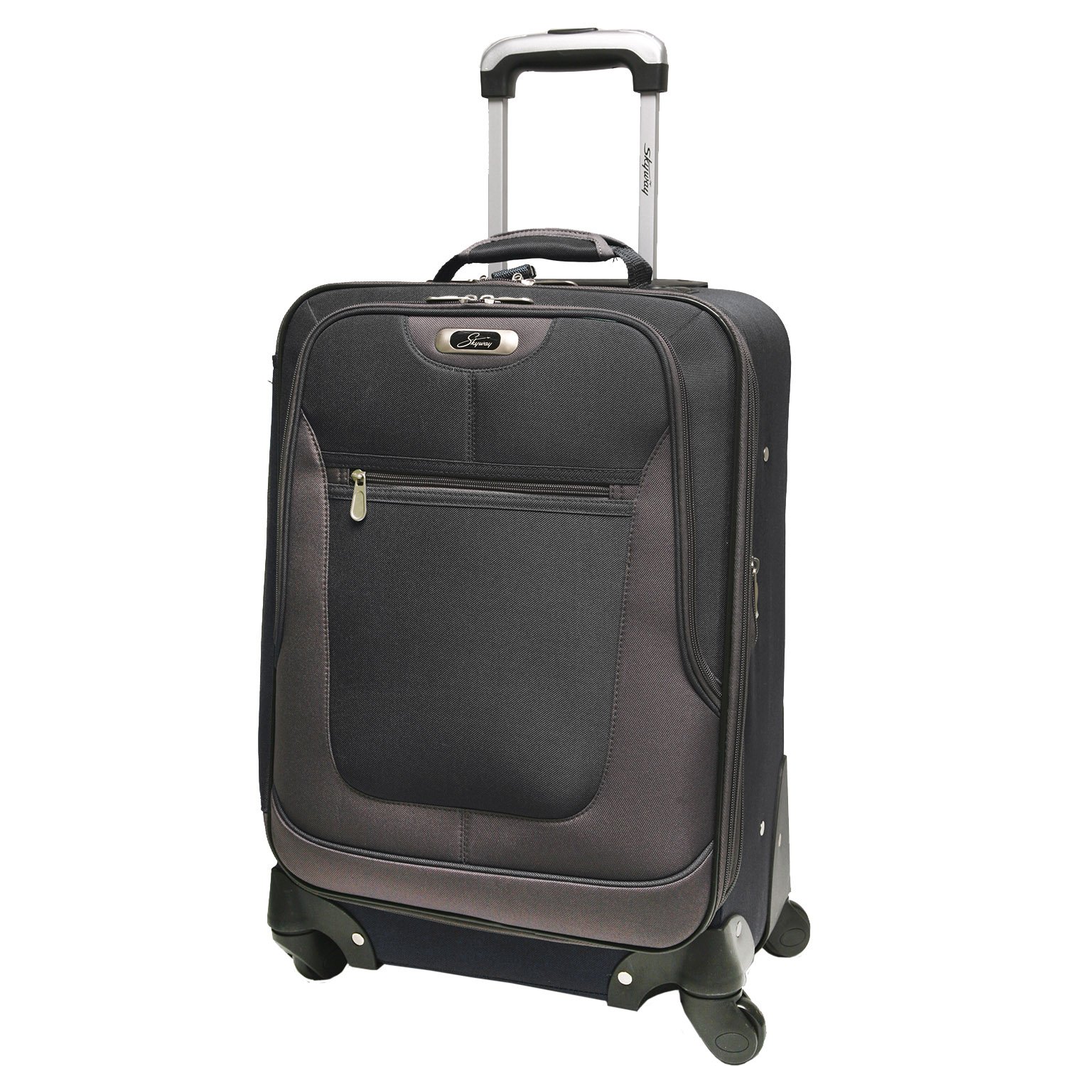 **Skyway Epic 20-Inch Lightweight Softside Spinner Carry-On Luggage - TSA Approved Black Travel Suitcase with Wheels & Telescoping Handle | Perfect for Business Trips, Weekend Getaways & Air Travel**