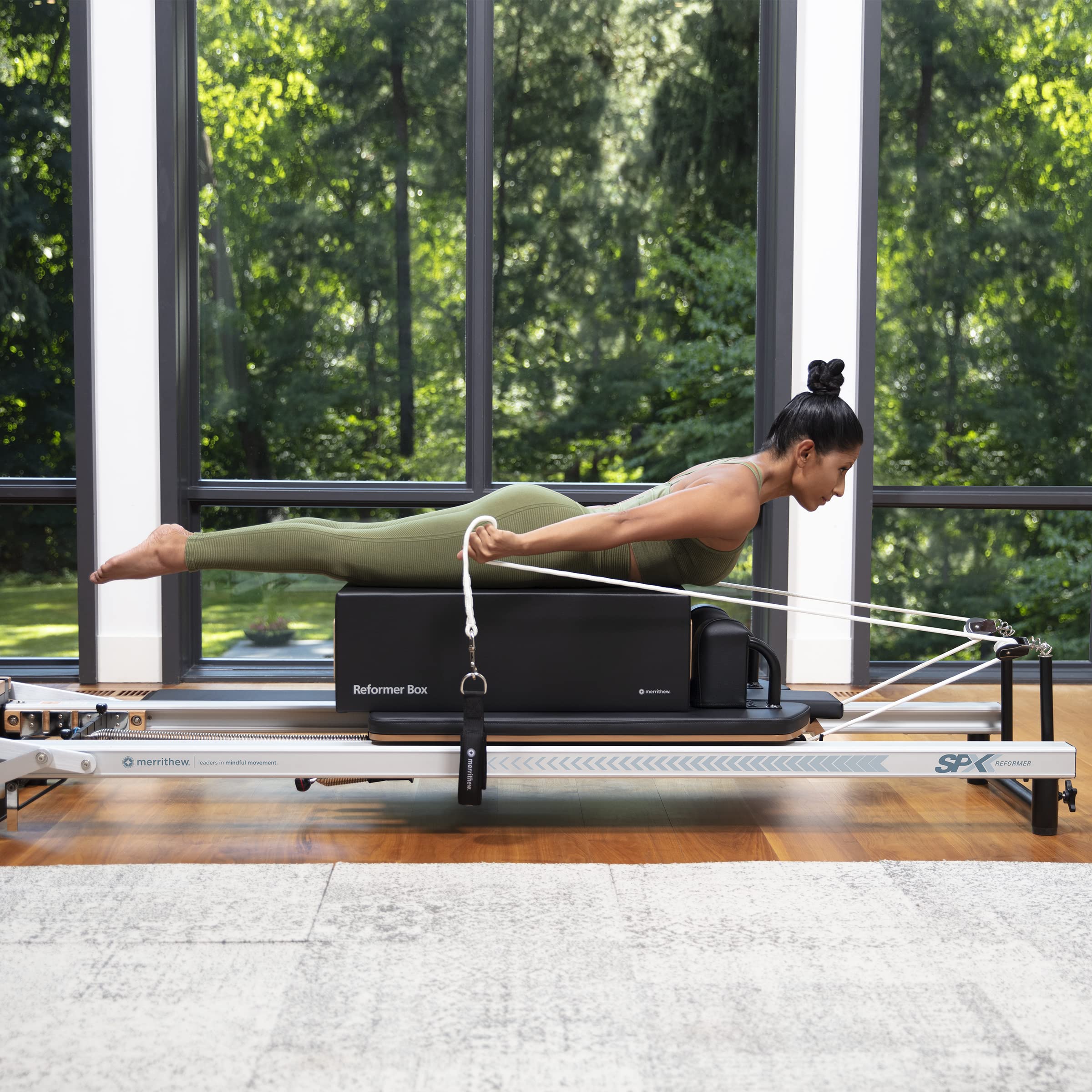 Merrithew™ at Home SPX® Reformer Package with Vertical Stand - Professional Pilates Equipment for Home Gym, Fitness & Rehabilitation | Perfect for Small Spaces & Apartment Workouts