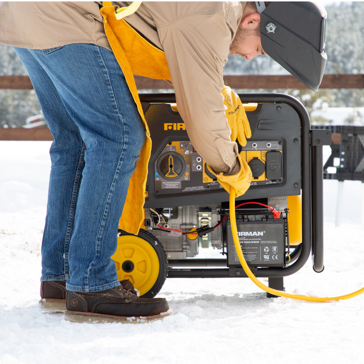 8000W Dual Fuel Portable Generator with Electric Start - 120/240V Output for Camping, Home Backup & Outdoor Power Supply