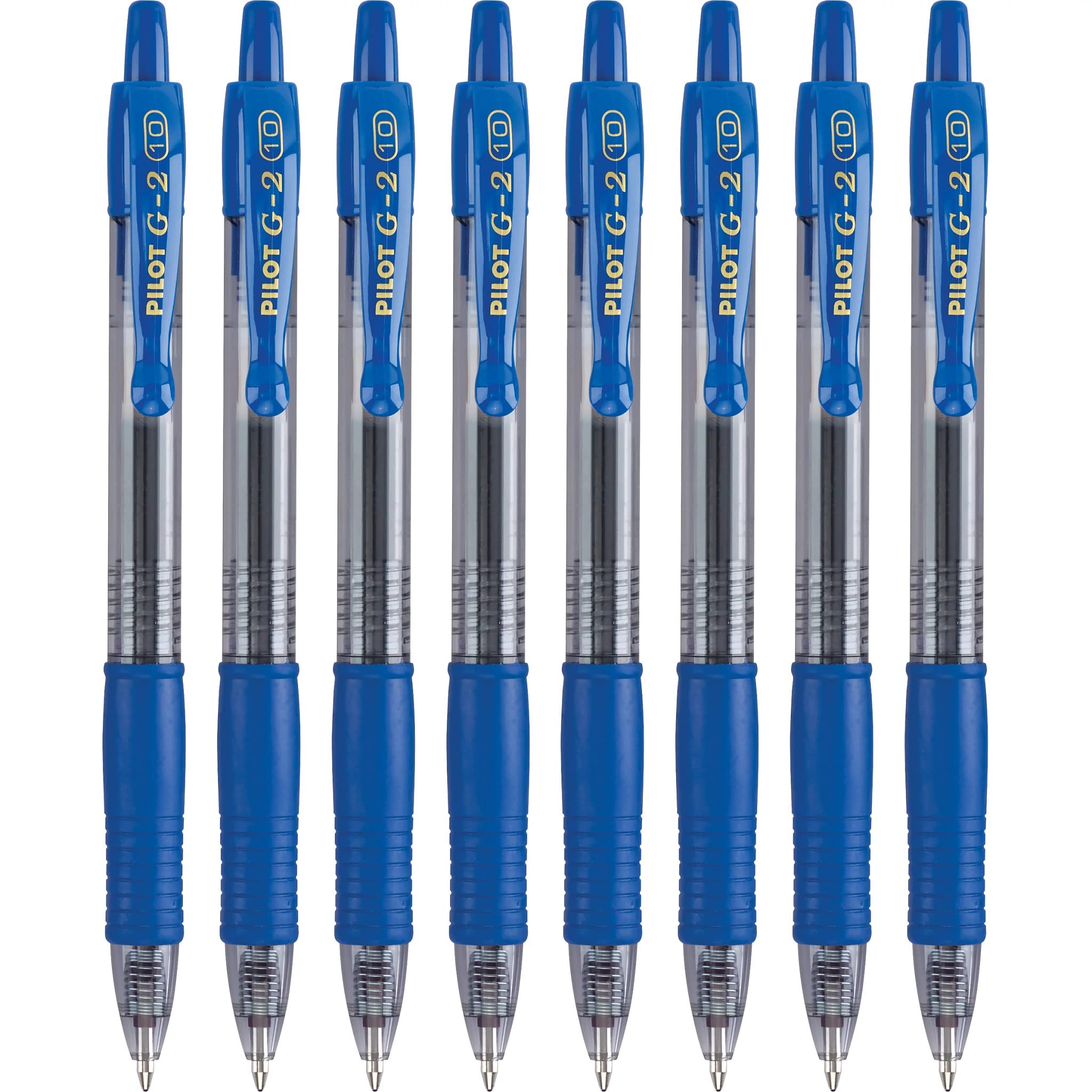 Premium G2 Gel Roller Pens by Pilot - 1mm Bold Point, 8-Pack in Blue - Ideal for Office, School & Note-Taking