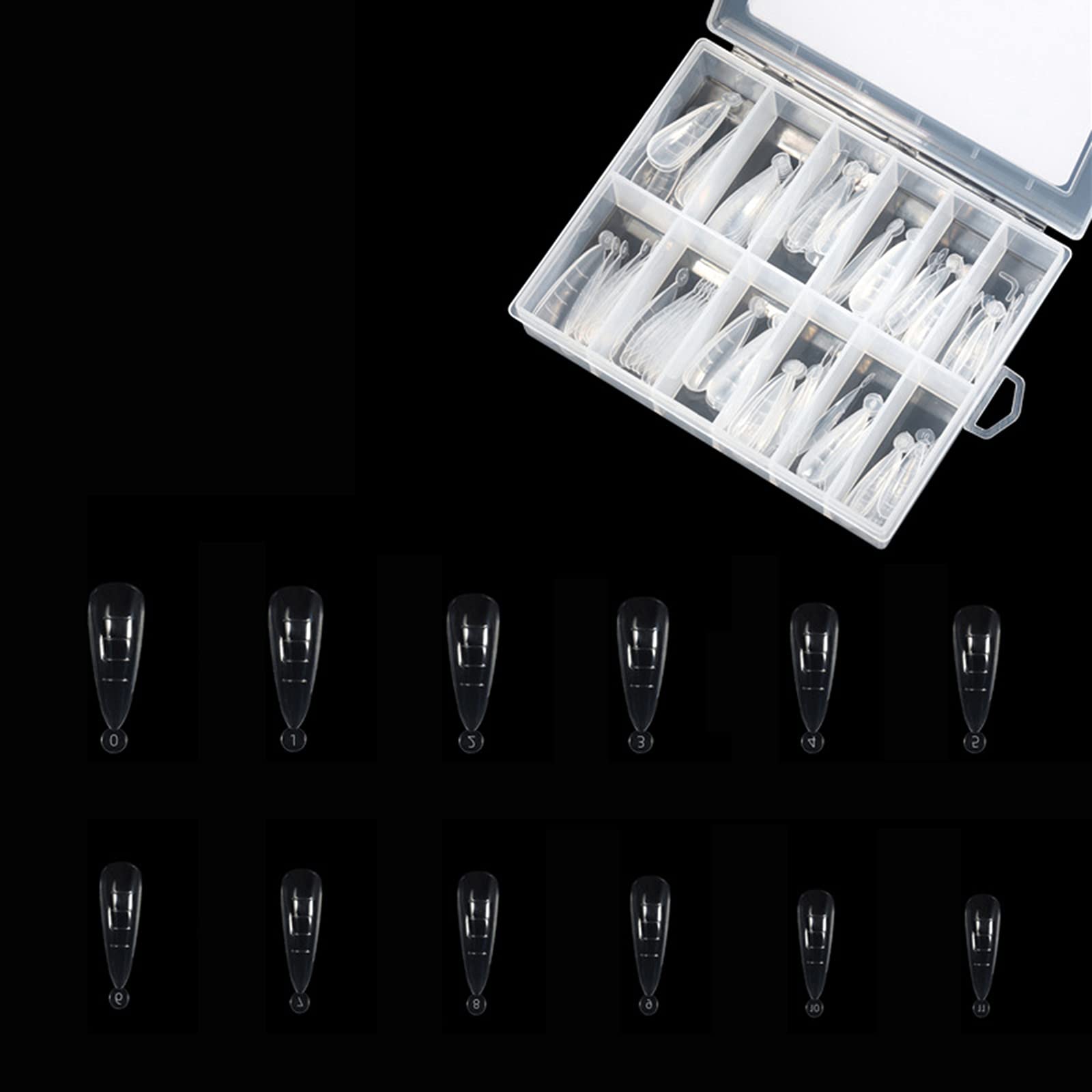 Premium Clear False Nail Tips for Nail Extensions - 120pcs French Nail Tips with Storage Case - 12 Sizes for Professional Salon & DIY Nail Art (JP-02) - Perfect for Weddings, Parties & Special Occasions - Layfoo
