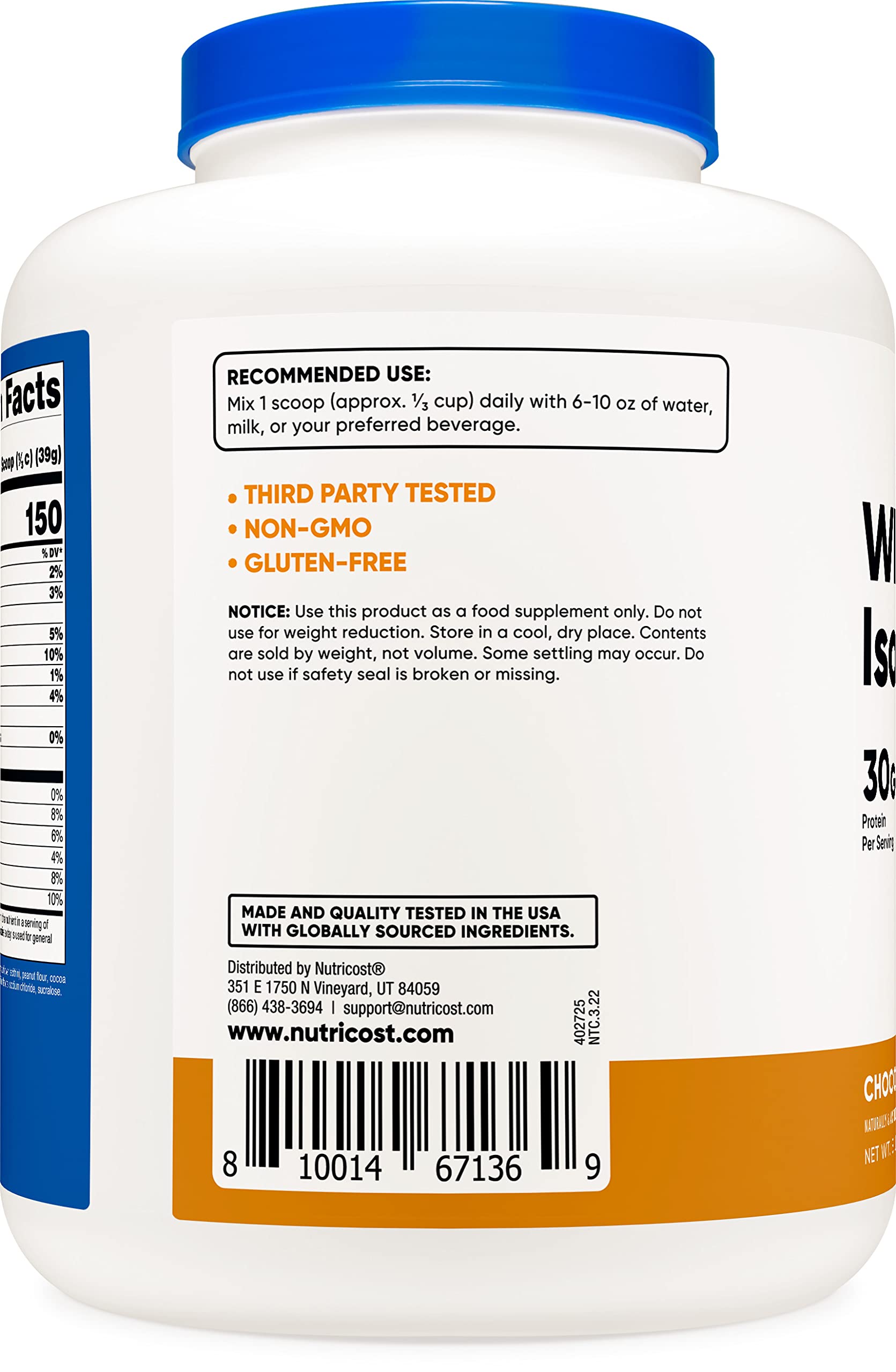 Nutricost Whey Protein Isolate Powder - Chocolate Peanut Butter Flavor, 5lb (80 Servings) | High Protein, Low Carb & Keto Friendly for Muscle Recovery & Post-Workout Shakes