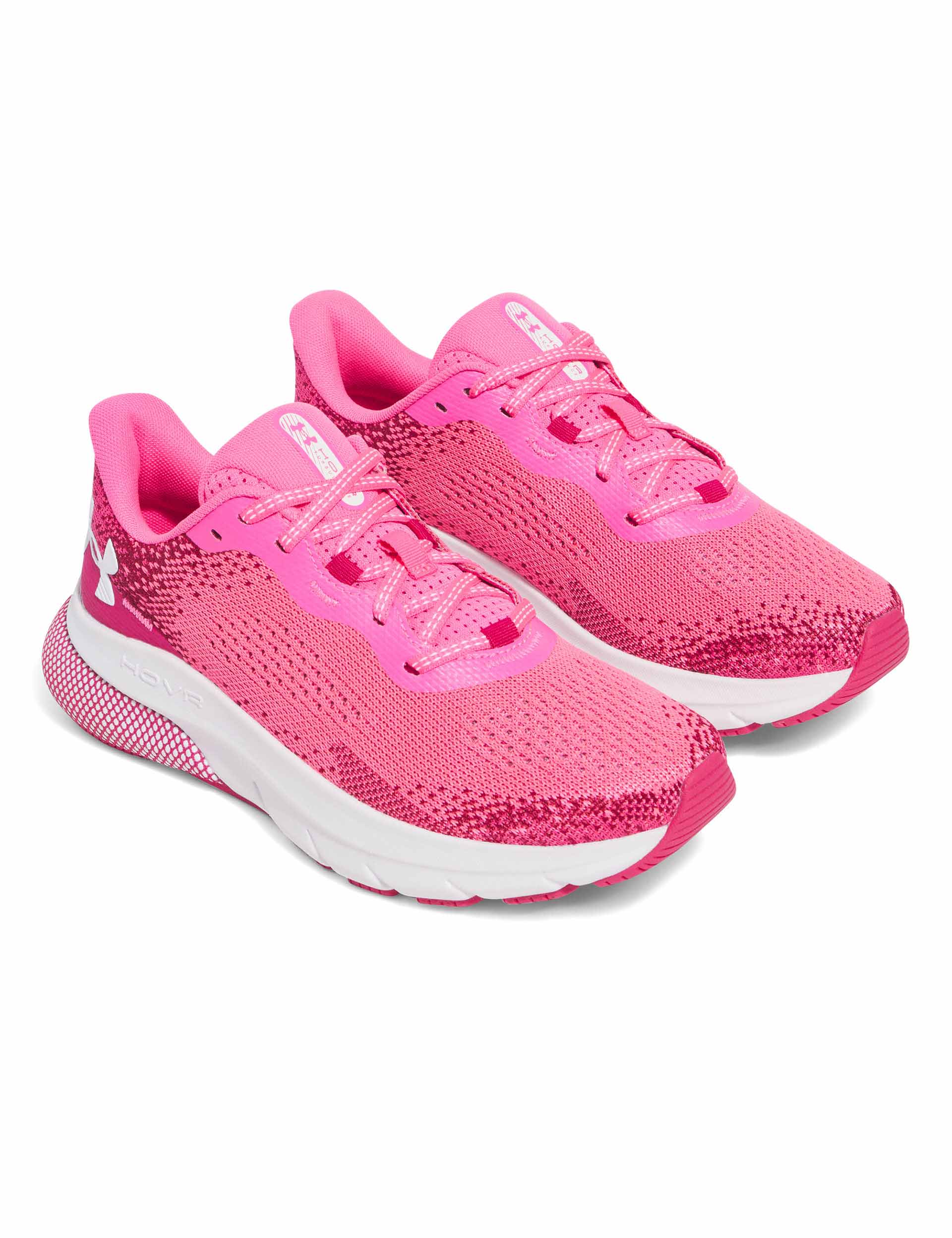 UA HOVR Turbulence 2 Running Shoes for Men & Women - Lightweight Breathable Aero Pink/Shaded Fuchsia/White - Perfect for Jogging, Gym Workouts & Daily Walking