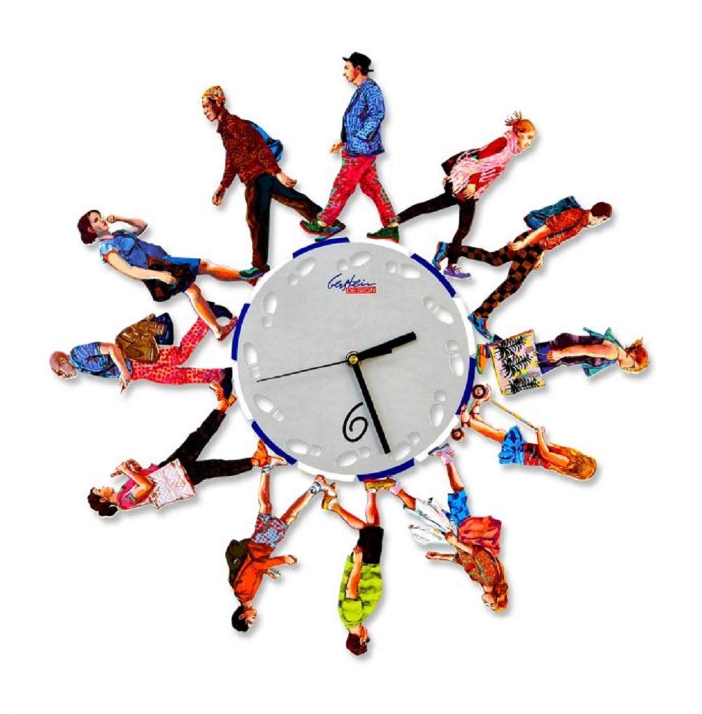 David Gerstein Decorative Wall Clocks - Laser Sublimation Printing, Modern Home & Office Decor, Unique Gift Idea for Housewarming & Holidays