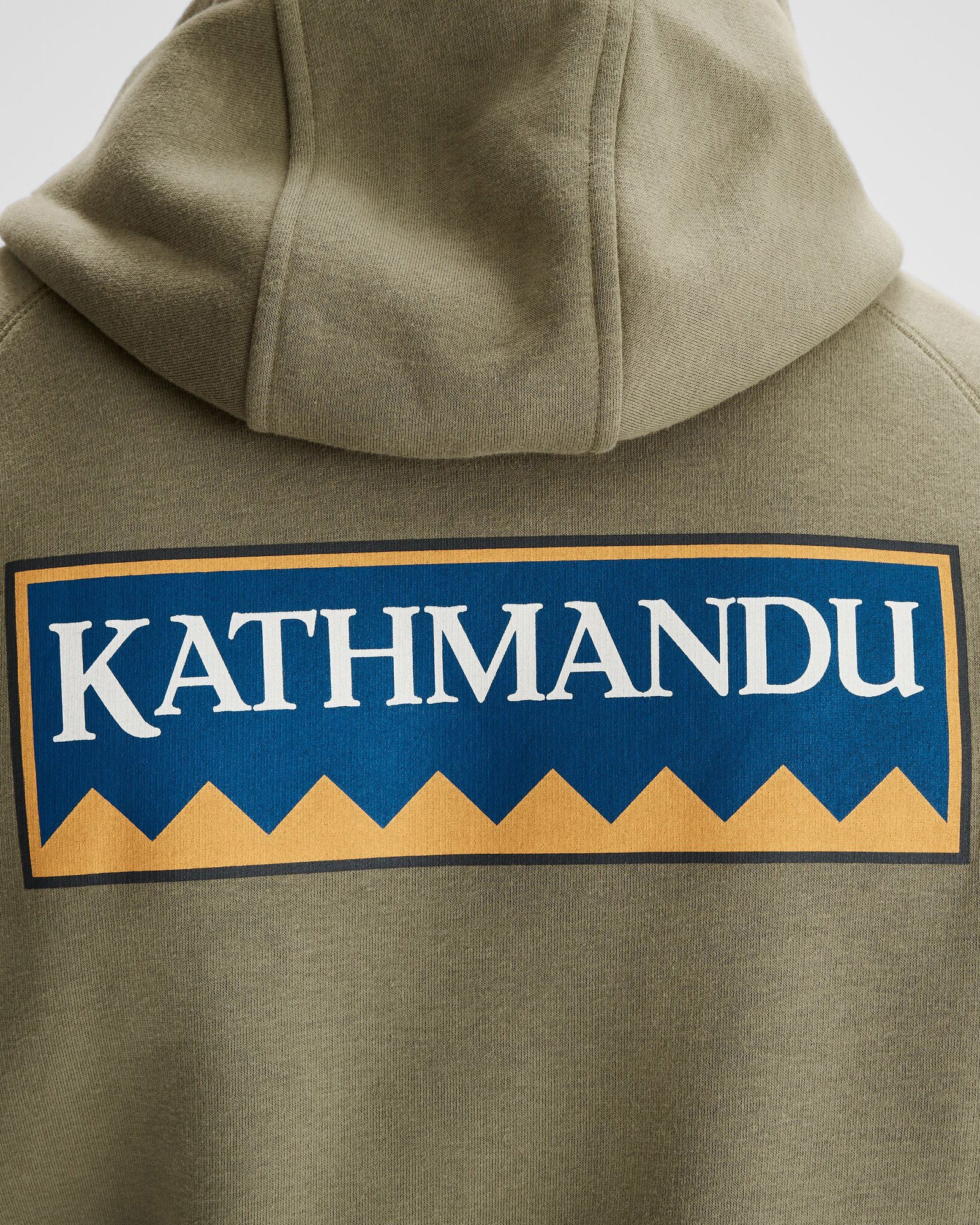 Men's Kathmandu Heritage Logo Slouchy Hoodie - Soft Cotton Pullover Sweatshirt for Casual Wear & Outdoor Adventures (Beech)