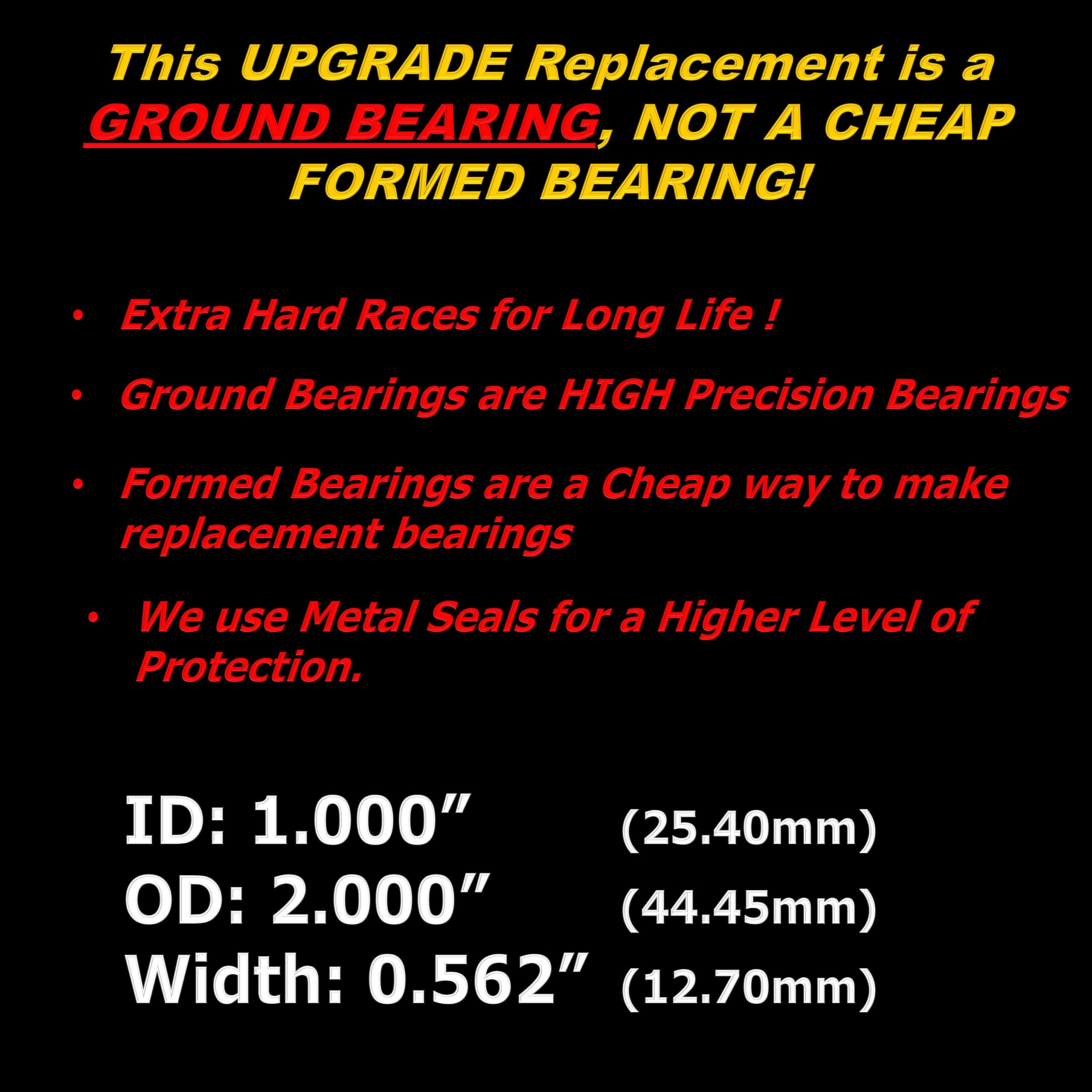 4-Pack HD Switch Front Wheel Bearings for Cub Cadet 941-3002 741-3002 GT GTX GT2000-2100 982-1100 1806-1872 - OEM Upgrade Replacement - Perfect for Lawn Mowers & Garden Tractors