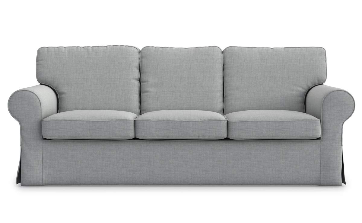 TLYESD Ektorp 3-Seat Sofa Slipcover - Replacement Cover for IKEA Ektorp 3-Seater Couch (Light Grey, Polyester Fabric) | Perfect for Living Room, Bedroom & Home Decor | Does NOT Fit Ektorp 3.5 or Uppland Sofas