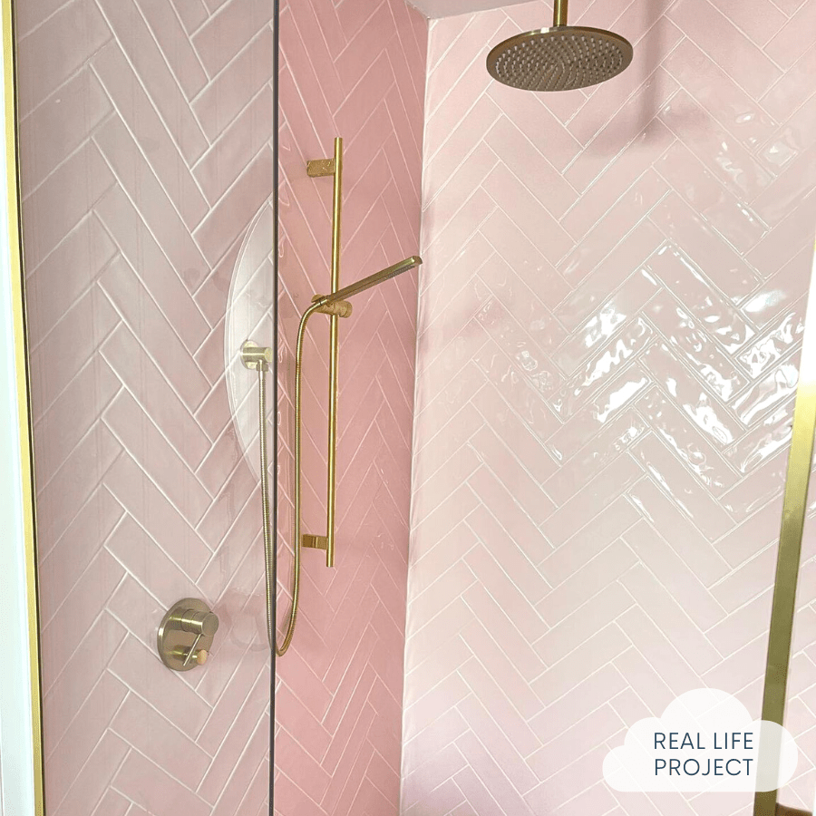 Premium Newport Gloss Subway Baby Pink Ceramic Tile - Perfect for Kitchen Backsplash, Bathroom Walls & Home Decor