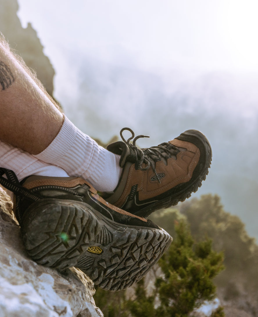 Men's Targhee IV Waterproof Hiking Shoes - Bison/Black | Lightweight & Durable for Outdoor Adventures, Trail Running & Camping