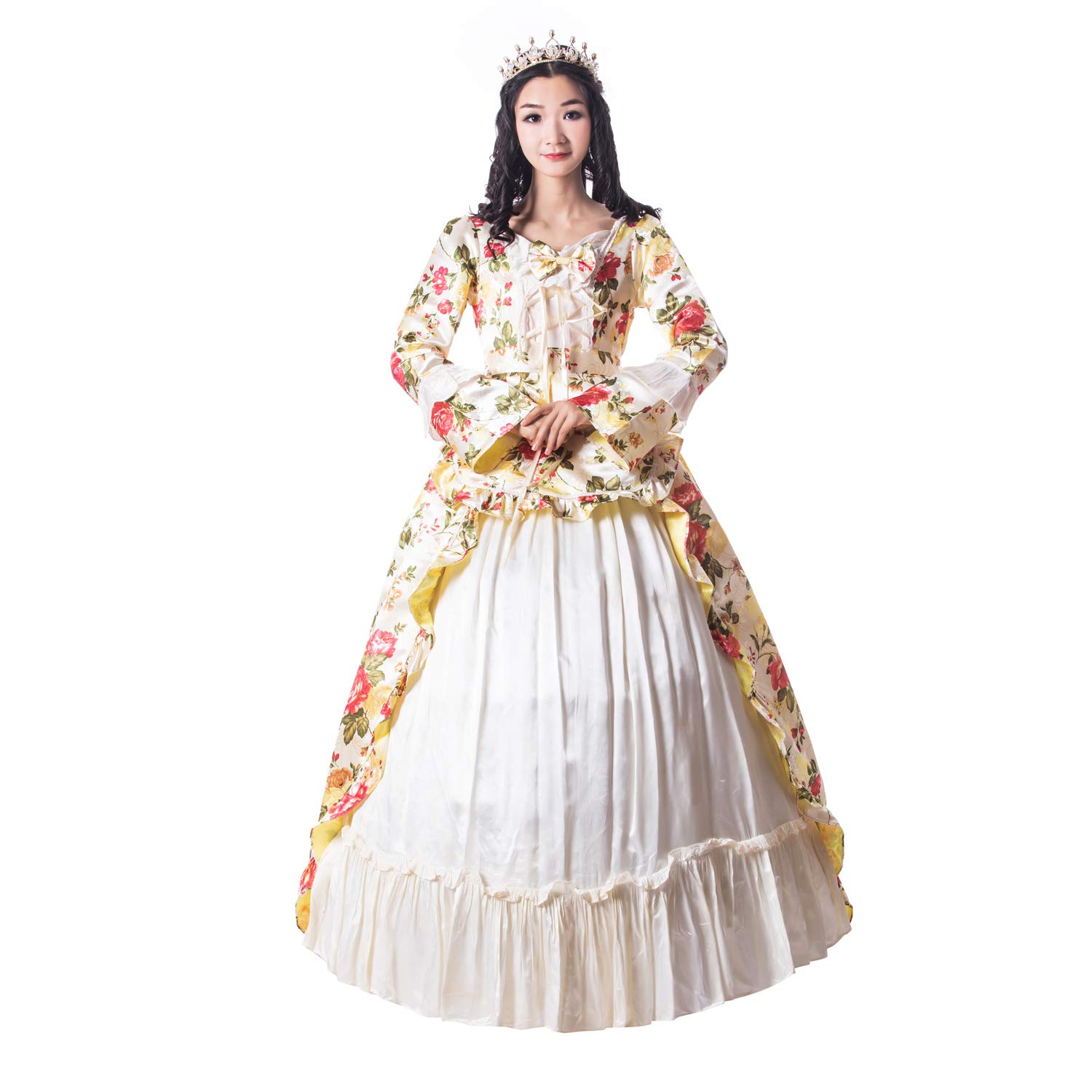Victorian Masquerade Ball Gown - Elegant Women's Vintage Cosplay Dress for Prom, Medieval Costume Party & Renaissance Fair | Perfect for Halloween, Themed Events & Historical Reenactments