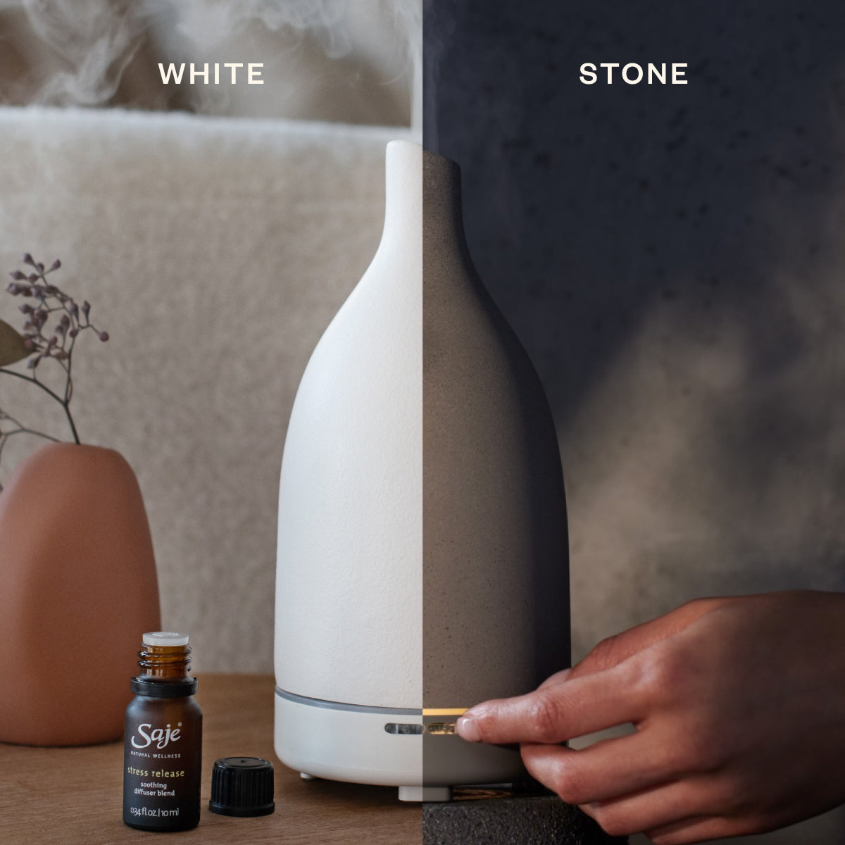 Aroma Om Essential Oil Diffuser - White Ultrasonic Humidifier for Home, Office, Yoga & Meditation | Perfect for Aromatherapy, Relaxation & Better Sleep