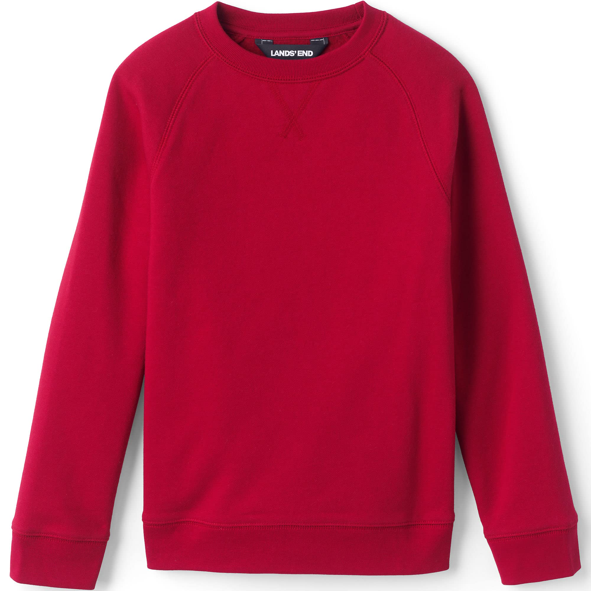 Lands' End Kids Crew Neck Sweatshirt for School Uniforms - Comfortable & Durable for Everyday Wear in Classroom & Playground