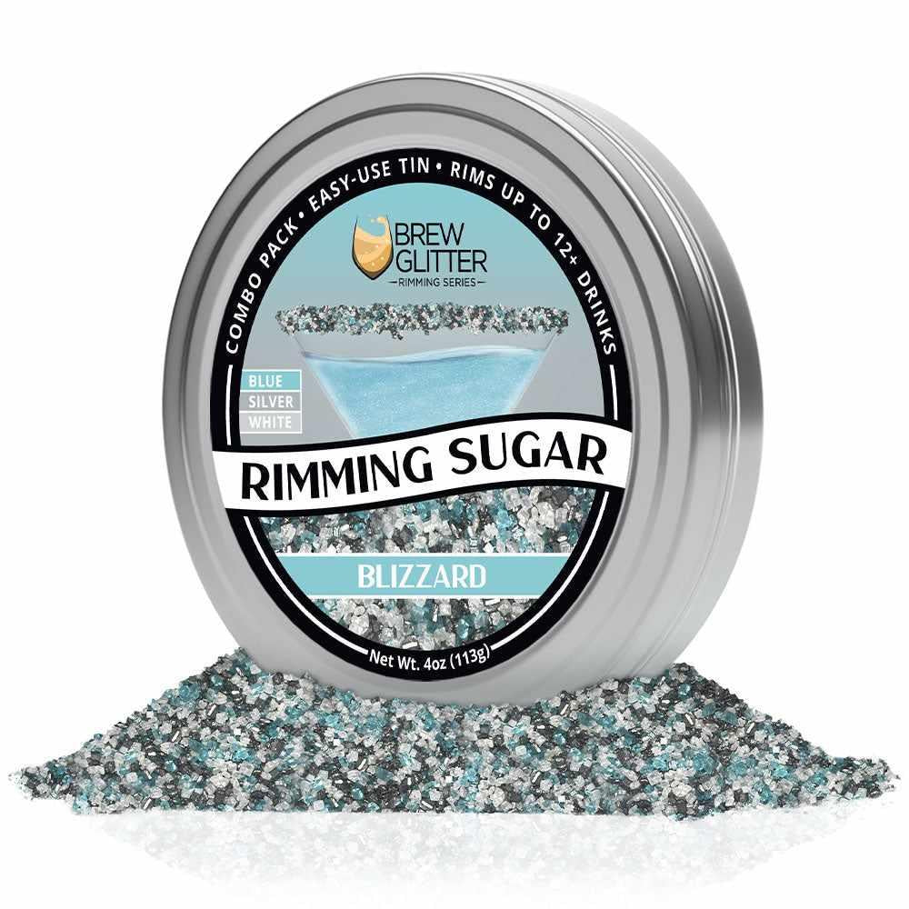 Blizzard Rimming Sugar - Edible Glitter for Cocktails, Cakes & Desserts - Perfect for Party Decorations, Baking & Drink Garnishing