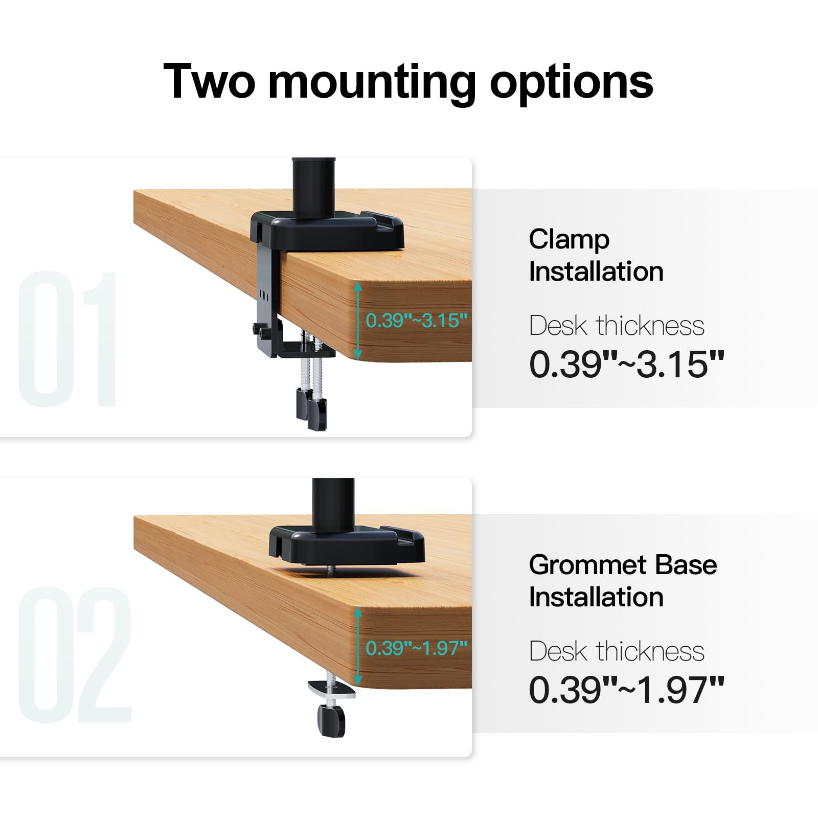 MOUNT PRO Triple Monitor Stand for 3 Screens up to 32 Inch - Heavy Duty Gas Spring Monitor Arm with Full Motion Adjustability (17.6lbs Capacity Each, VESA Compatible, Black) - Perfect for Home Office, Gaming Setup & Multi-Tasking Workspaces