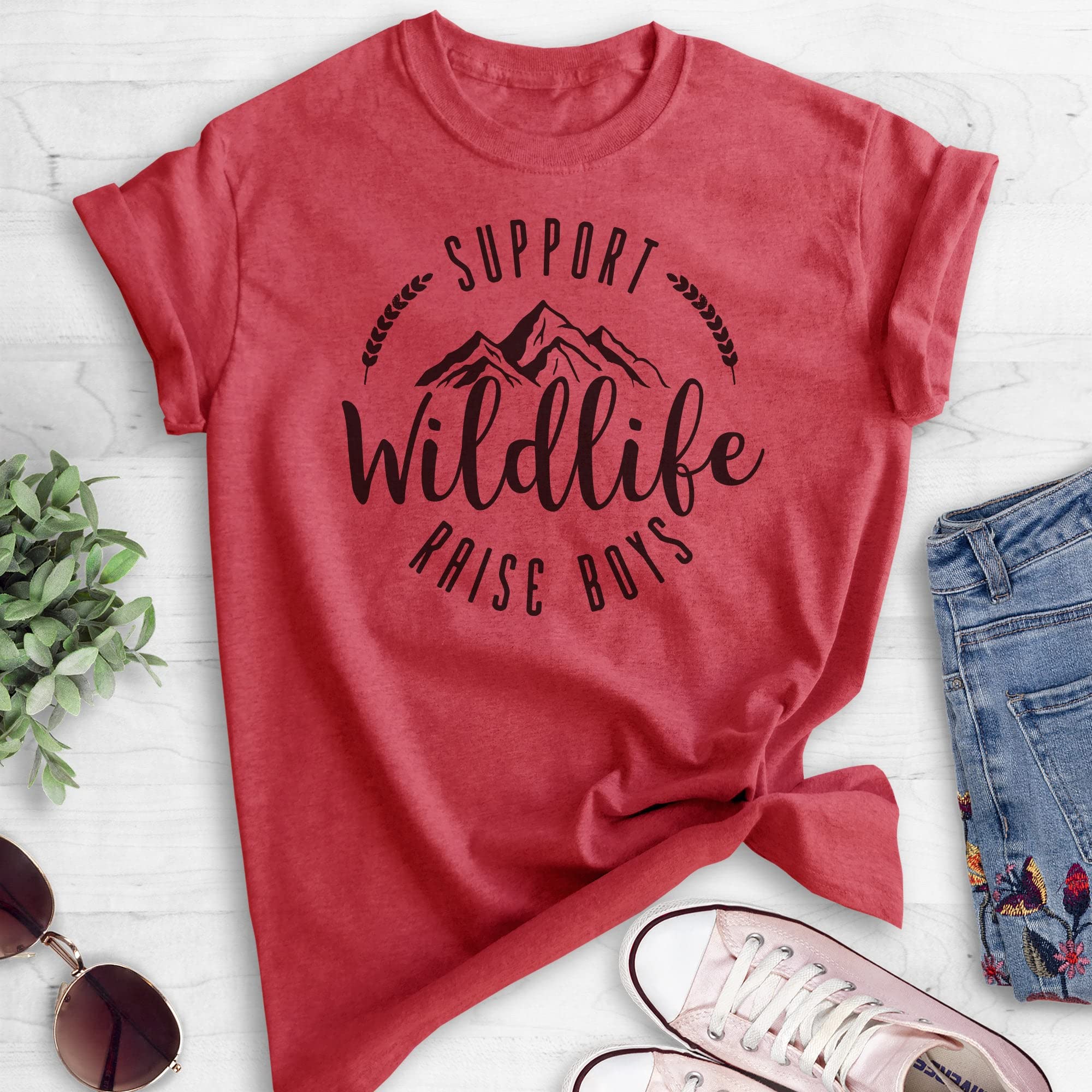 Wildlife Conservation T-Shirt - Funny Boy Mom Shirt, Unisex Women's & Mama Tee - Perfect for Animal Lovers, Birthday Gifts & Family Outings