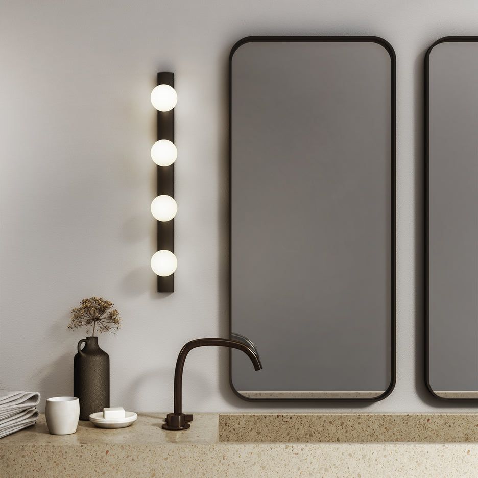 Cabaret IP44 Rated Bathroom Wall Light in Matt Black or Polished Chrome - Perfect for Modern Bathrooms, Powder Rooms and Spa Areas