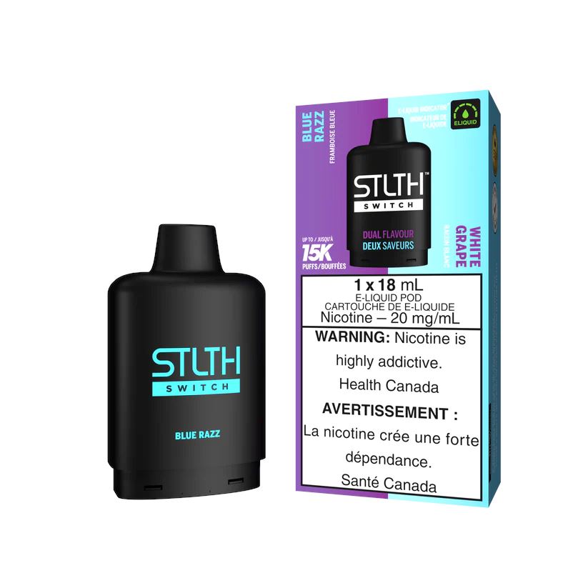 STLTH Switch 15k Disposable Vape - Blue Razz & White Grape Flavors | Long-Lasting 15000 Puffs | Perfect for Travel, Parties & On-the-Go Vaping