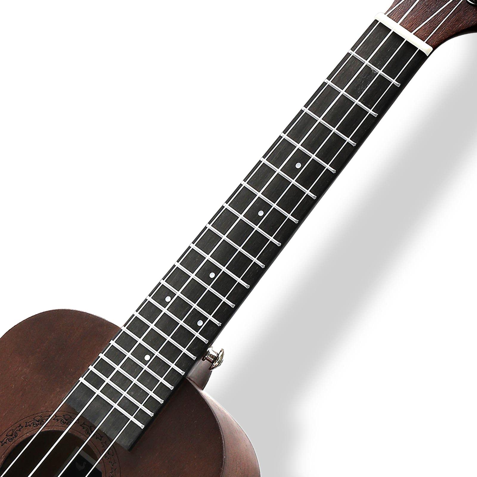 23 Inch Professional Concert Ukulele - Solid Mahogany Top with Premium Nylon Strings | Includes Gig Bag, Adjustable Strap, Capo & Picks | Perfect for Beginners, Travel & Live Performances