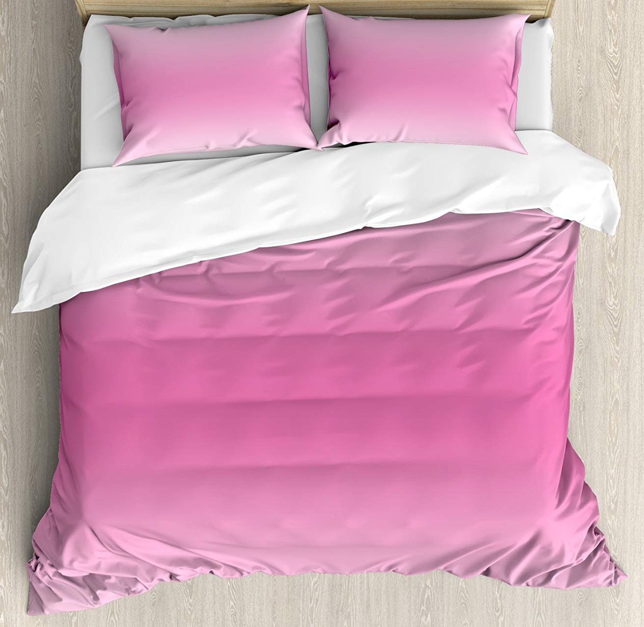 Woken Day Ombre 3-Piece Twin Bedding Set - Medieval Fairytale Style Cotton Candy Comforter with Duvet Cover & 2 Pillowcases - Soft Cotton Bedspread for Kids, Teens & Adults - Perfect for Bedrooms, Dorms & Cozy Sleepovers