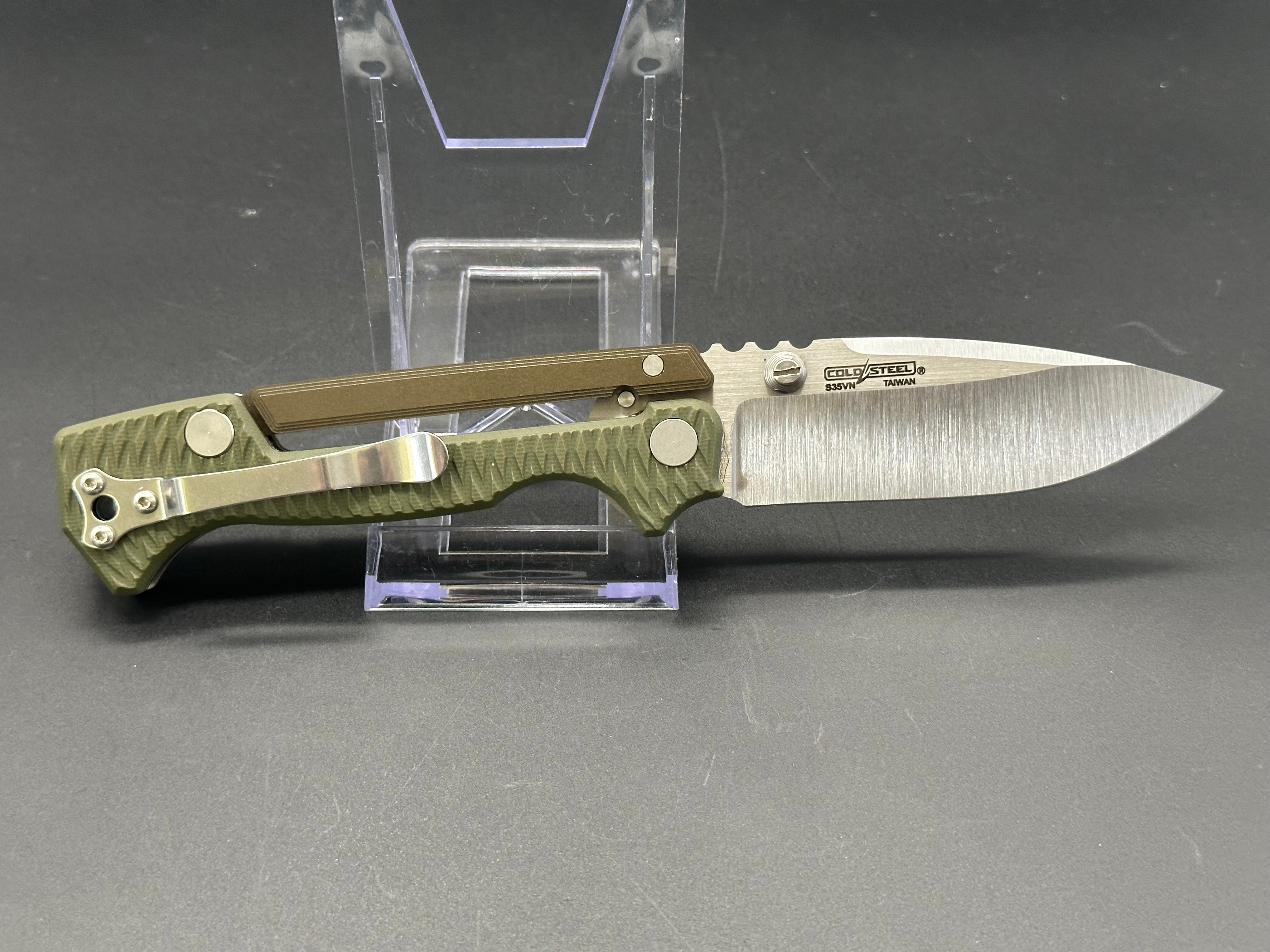 Cold Steel AD15 Tactical Folding Knife - High Carbon Steel Blade, Secure Locking Mechanism for Outdoor, Camping, and Survival Use