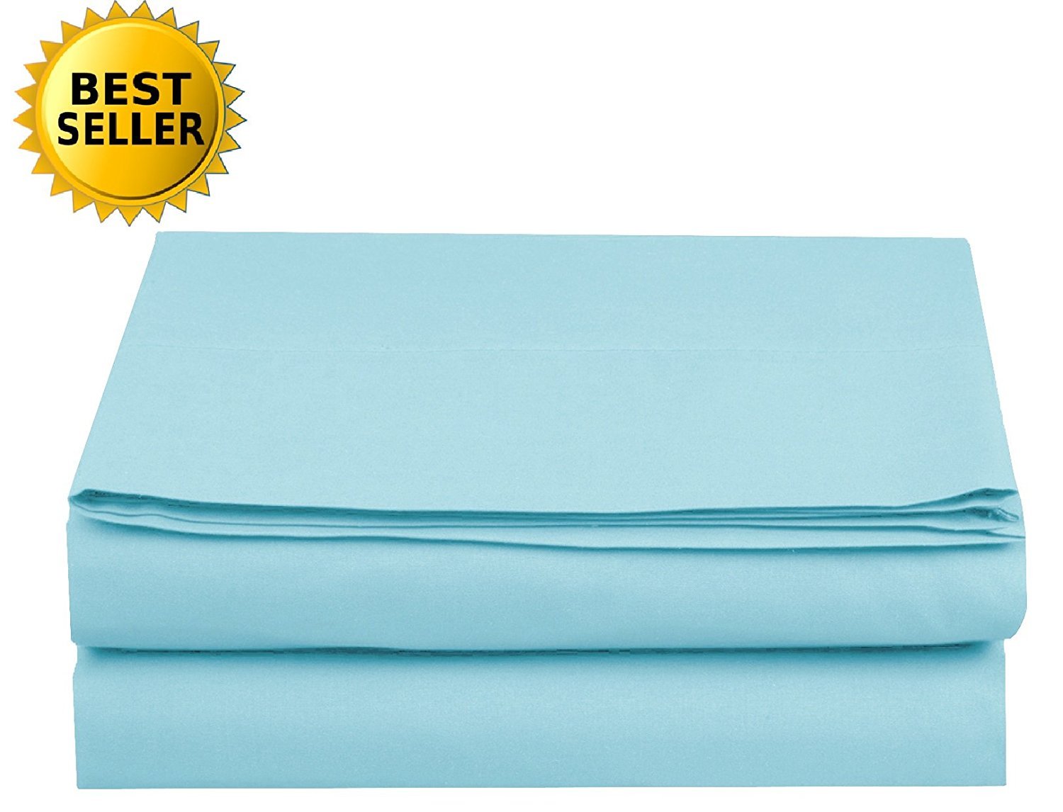 Luxury 1500 Thread Count Queen Size Fitted Sheet - Wrinkle-Free, Hotel Quality, Elegant Comfort - Aqua Blue - Perfect for Master Bedrooms, Guest Rooms & Airbnb Stays