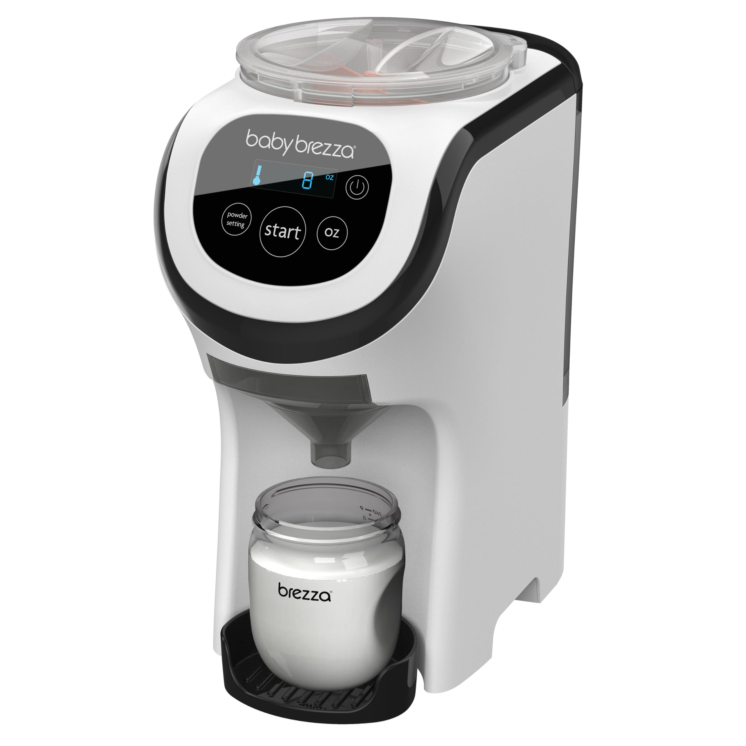 Baby Brezza Formula Pro Mini Portable Baby Formula Mixer Machine - Compact & Travel-Friendly for Small Spaces - Perfect Bottle Maker for Infants On The Go (White) - Ideal for Home, Travel, Daycare & Quick Feeding