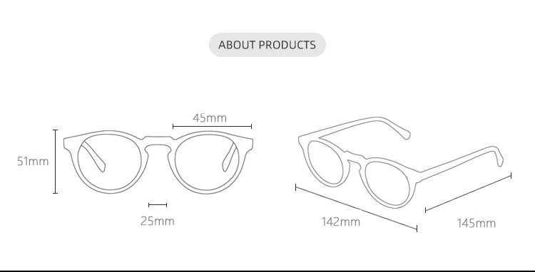 Stylish Unisex Black Acetate Round Full-Rim Eyeglasses Frame 5125 - Perfect for Reading, Work, and Everyday Fashion