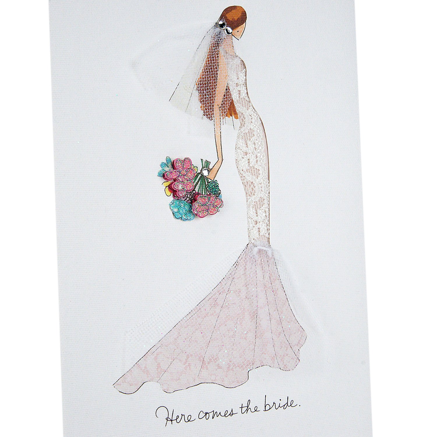 Hallmark Signature Wedding Card - Elegant Bridal Shower & Engagement Greeting Card with 